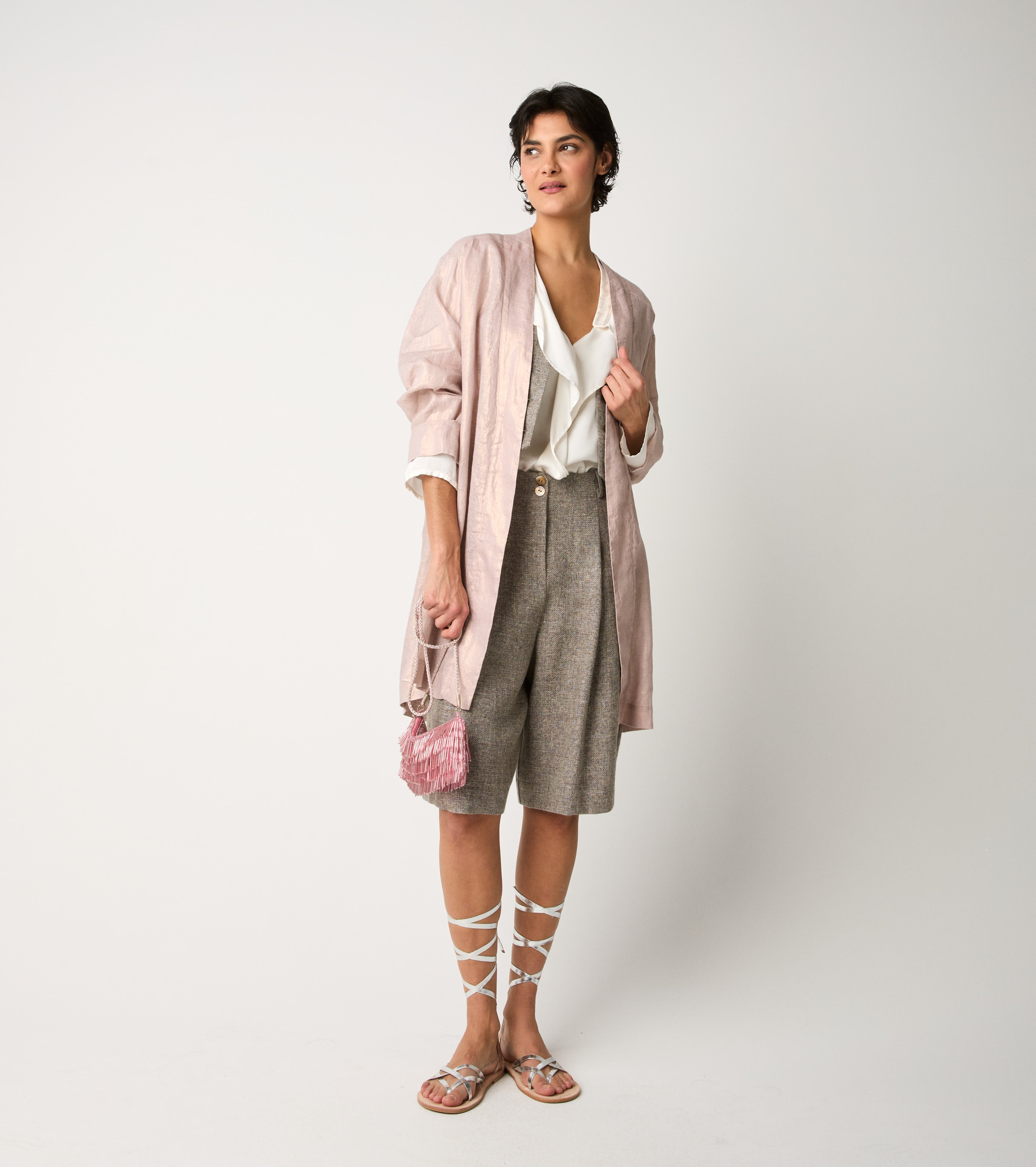 Blouse with ruffles and long sleeves salina