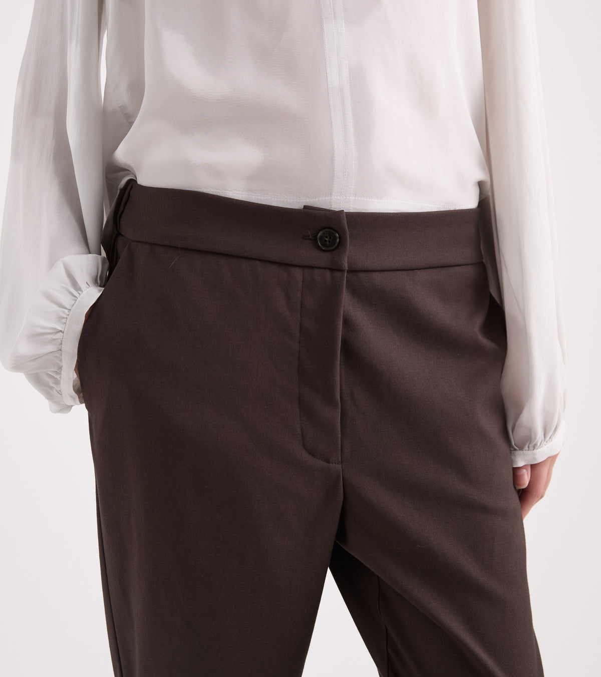 Pantaloni stretch con elastico nero