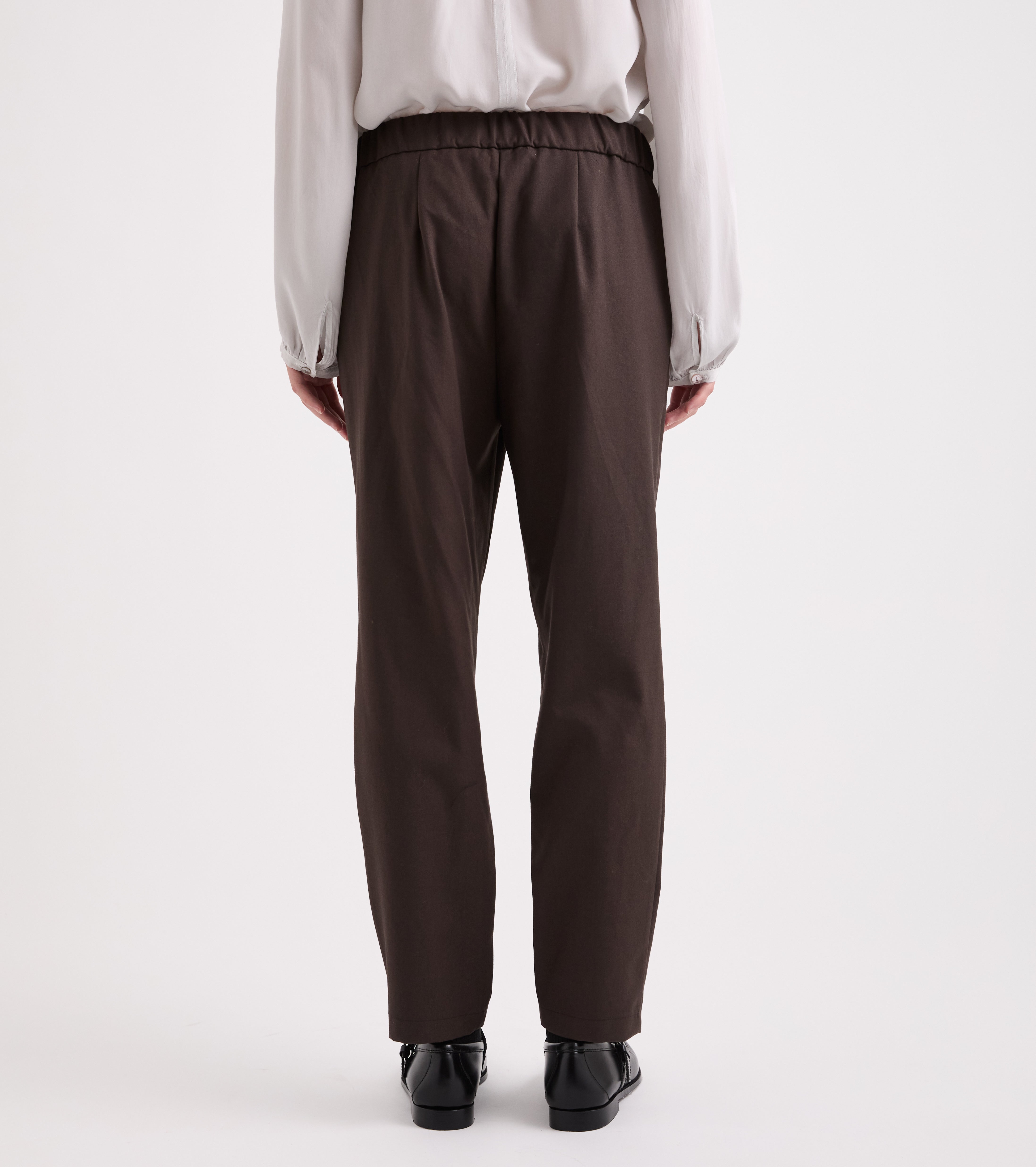 Pantaloni stretch con elastico nero