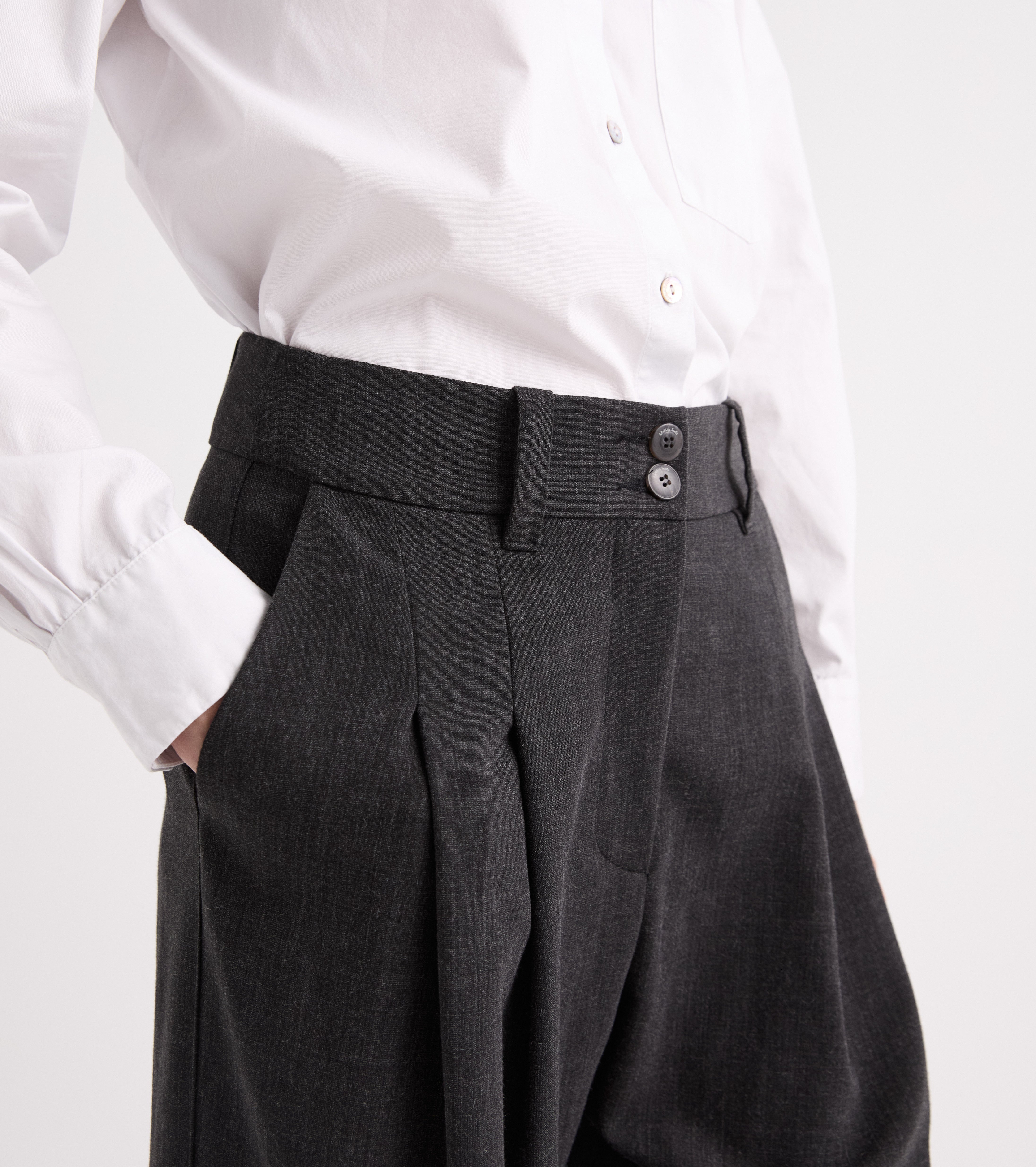 Pantaloni a palazzo in viscosa stretch nero