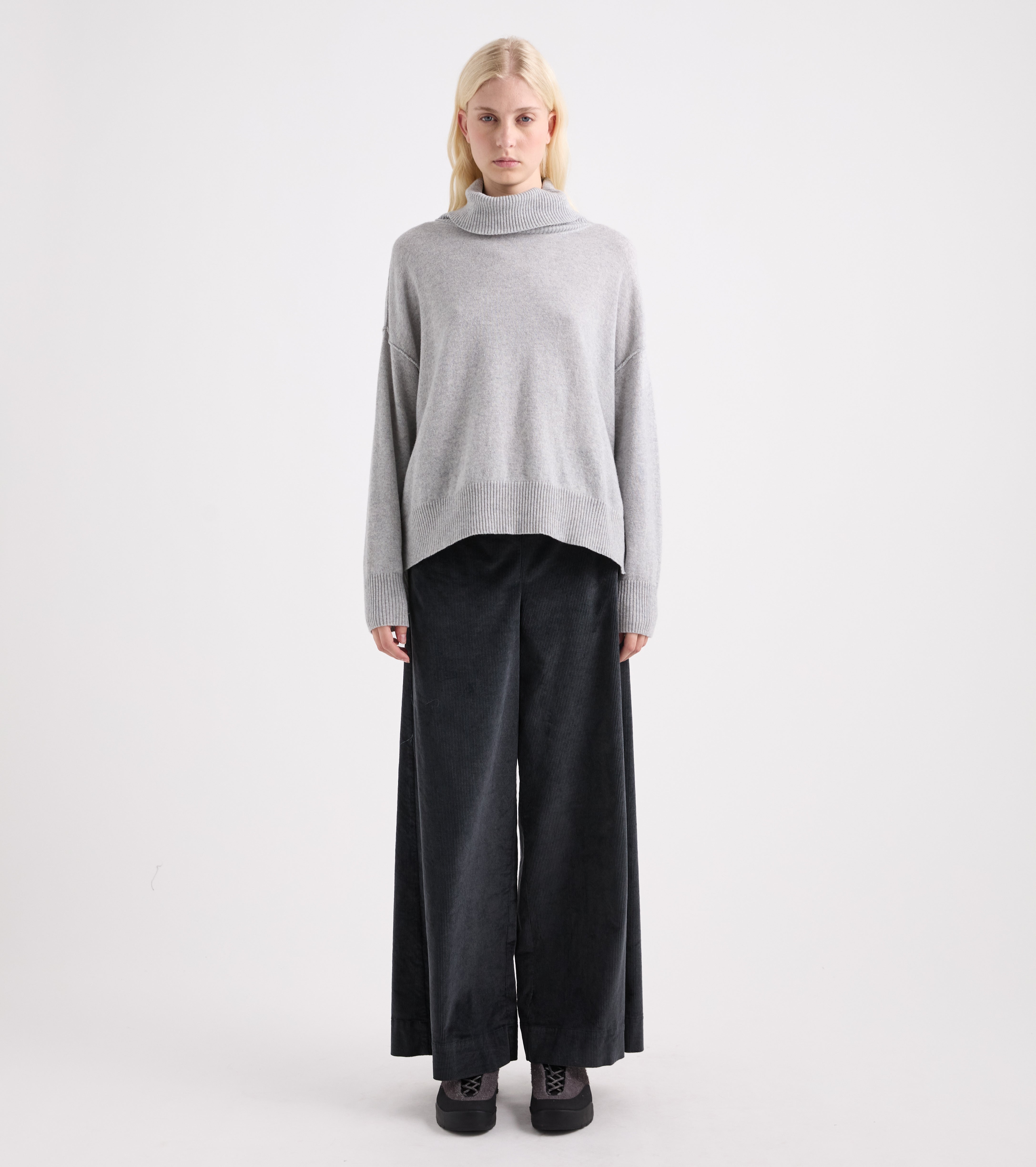Pantaloni a palazzo in velluto di cotone multicolor