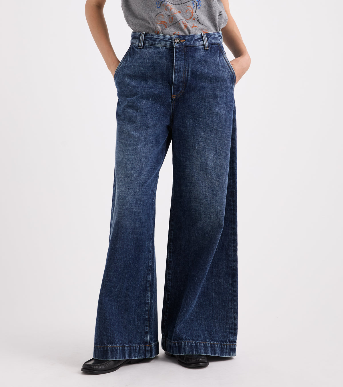 Jeans in cotone effetto used