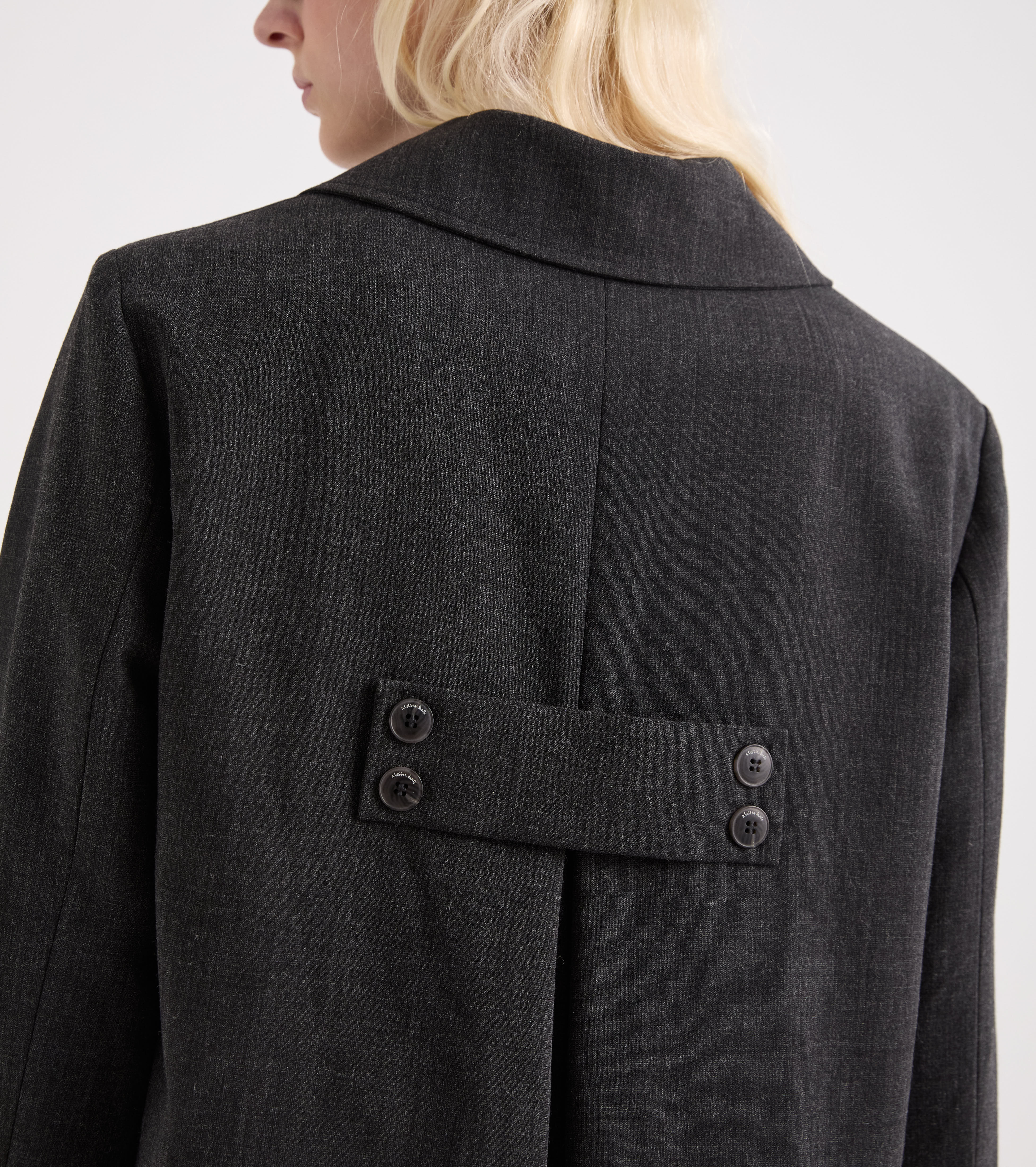 Giacca monopetto in viscosa stretch marrone