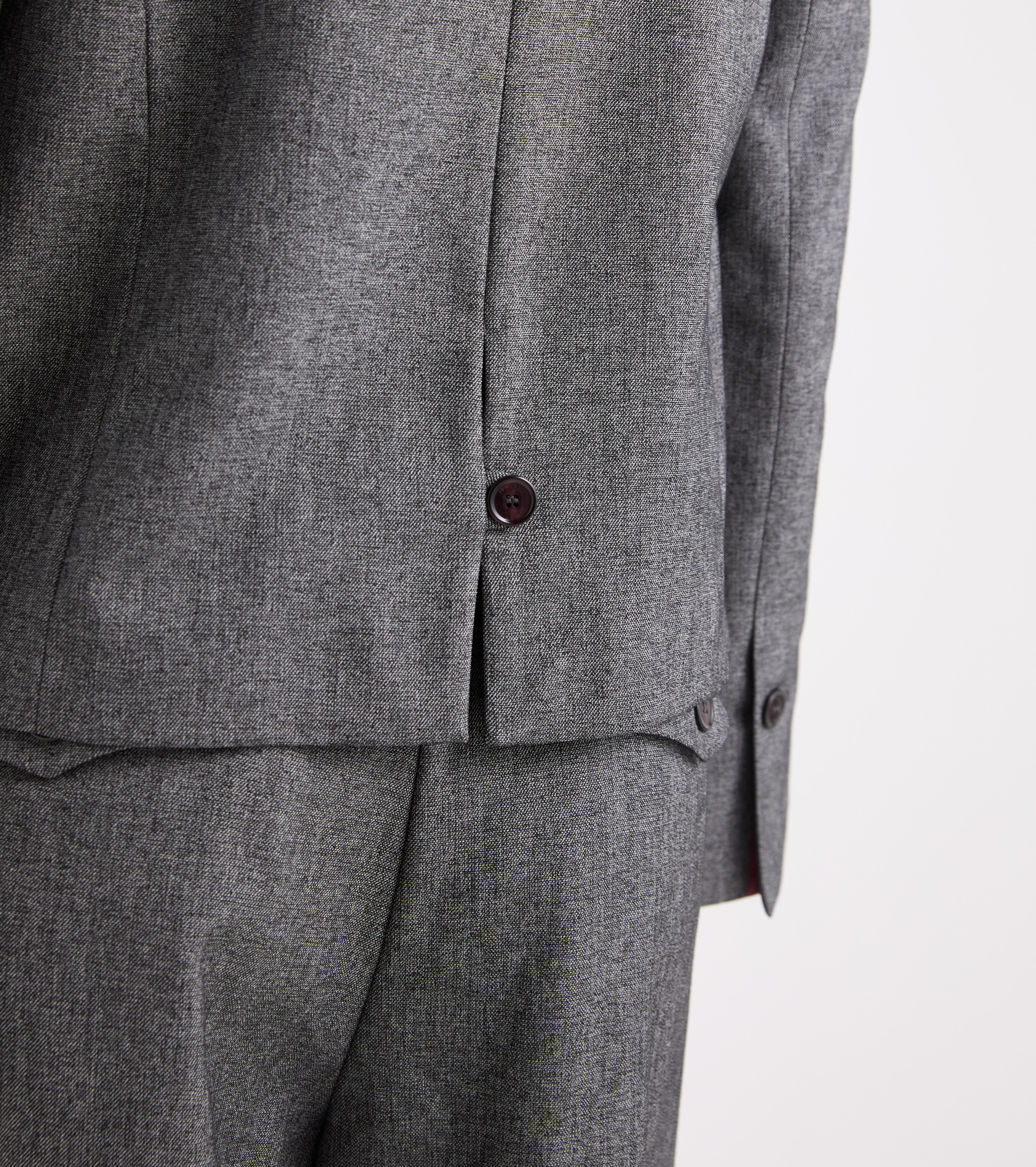 Blazer in viscosa con revers classico grigiia