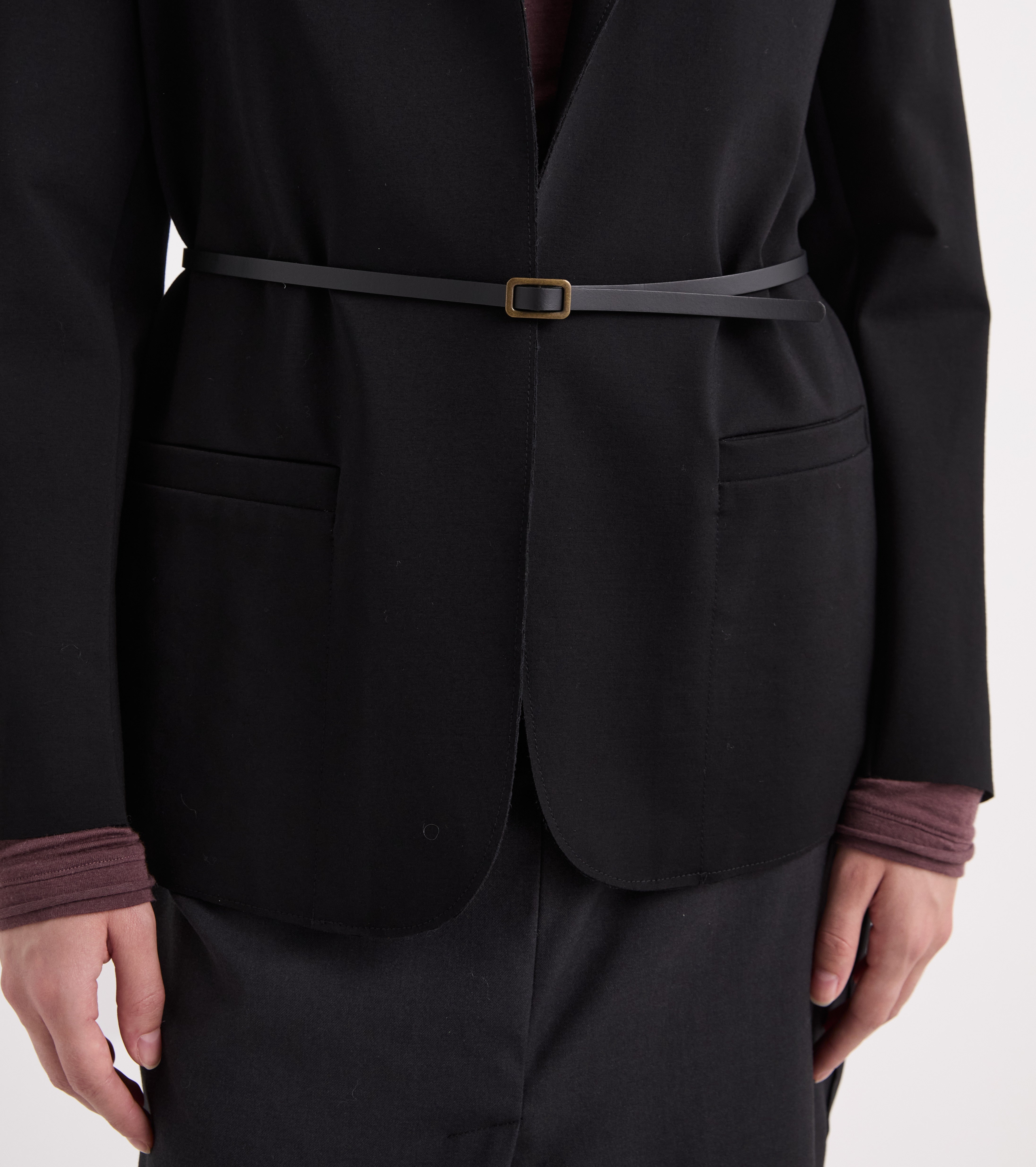 Blazer med lommer med sort diamantmønster