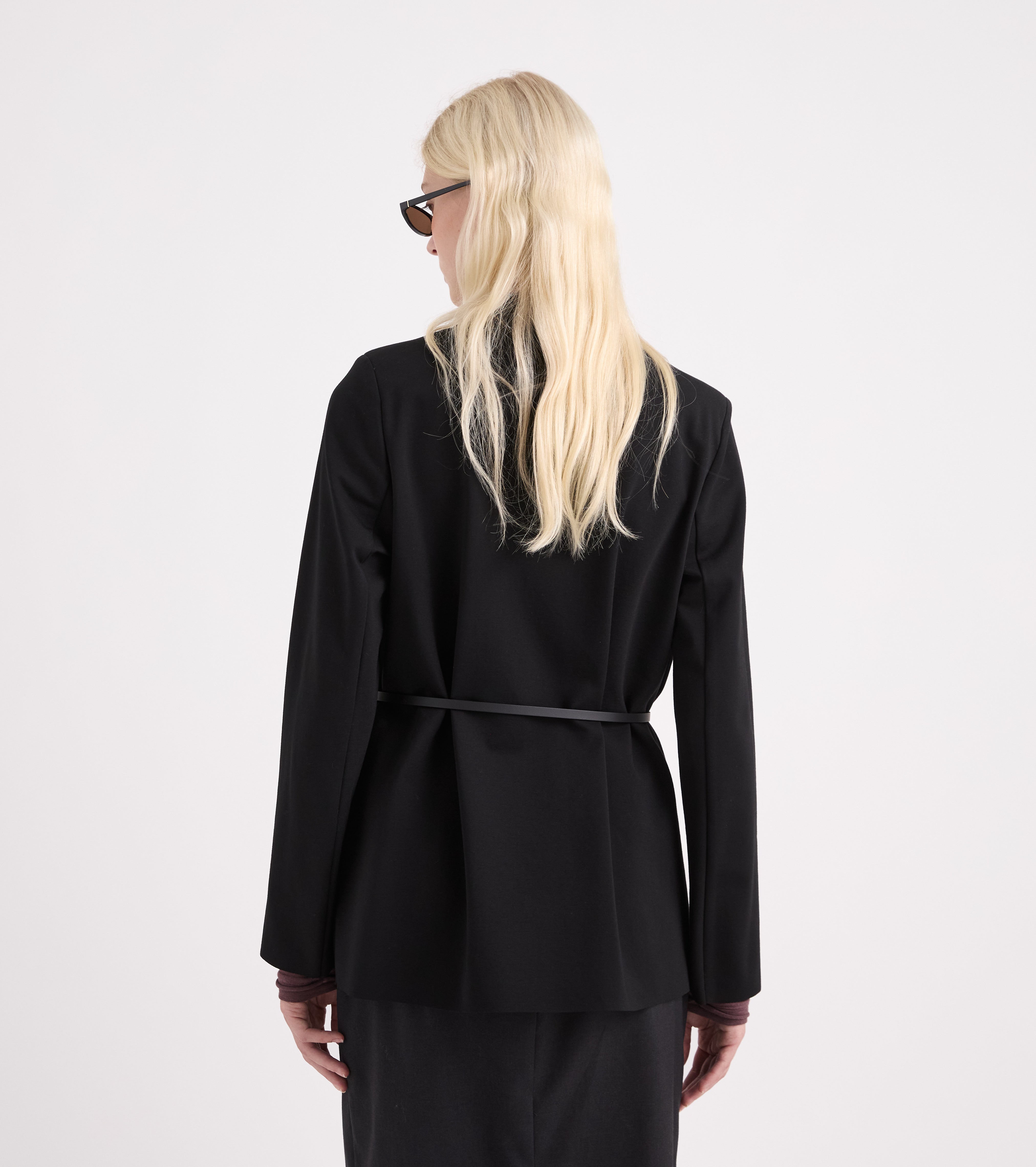 Blazer med lommer med sort diamantmønster