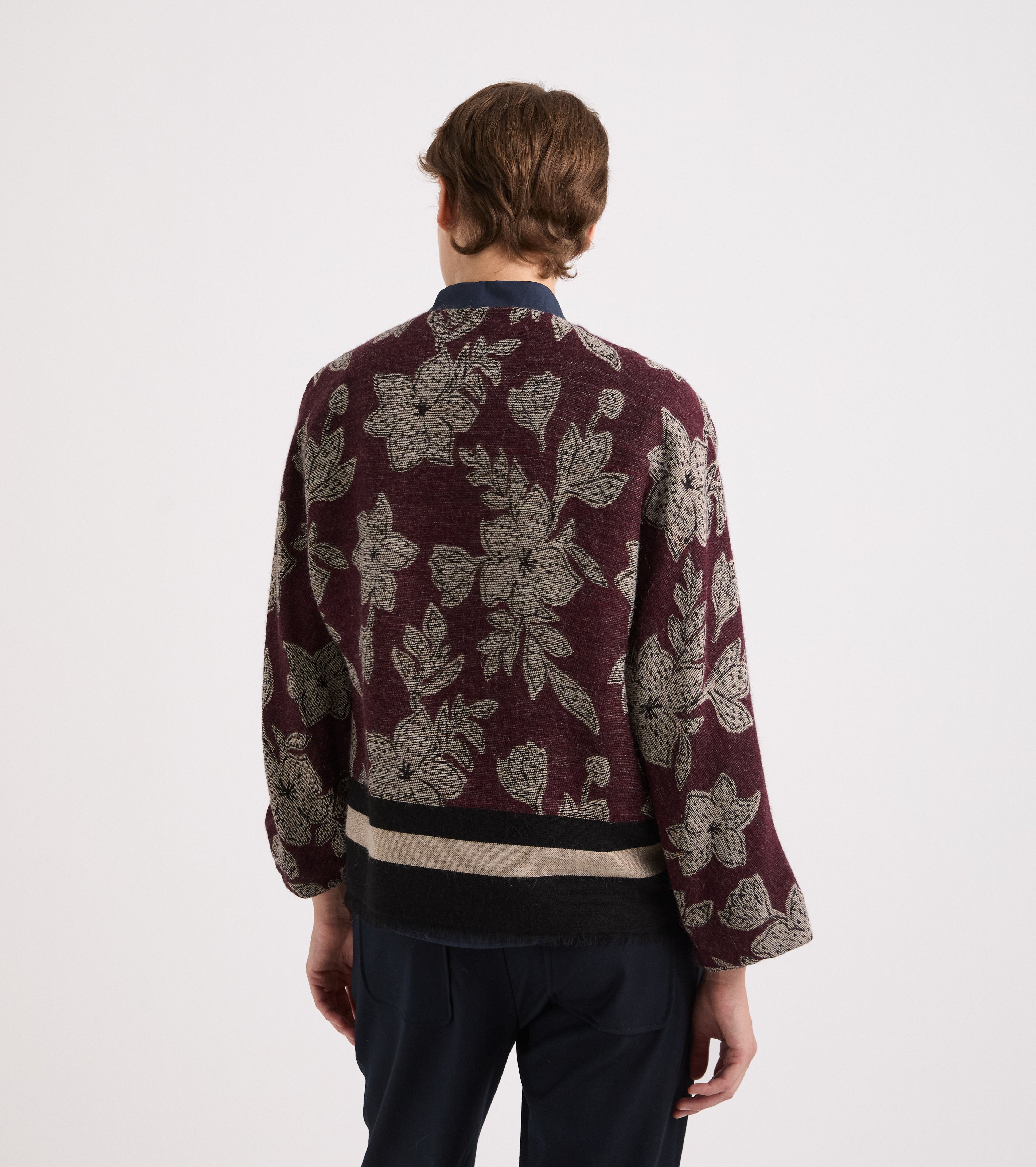 Giacca jacquard con bottoni blue