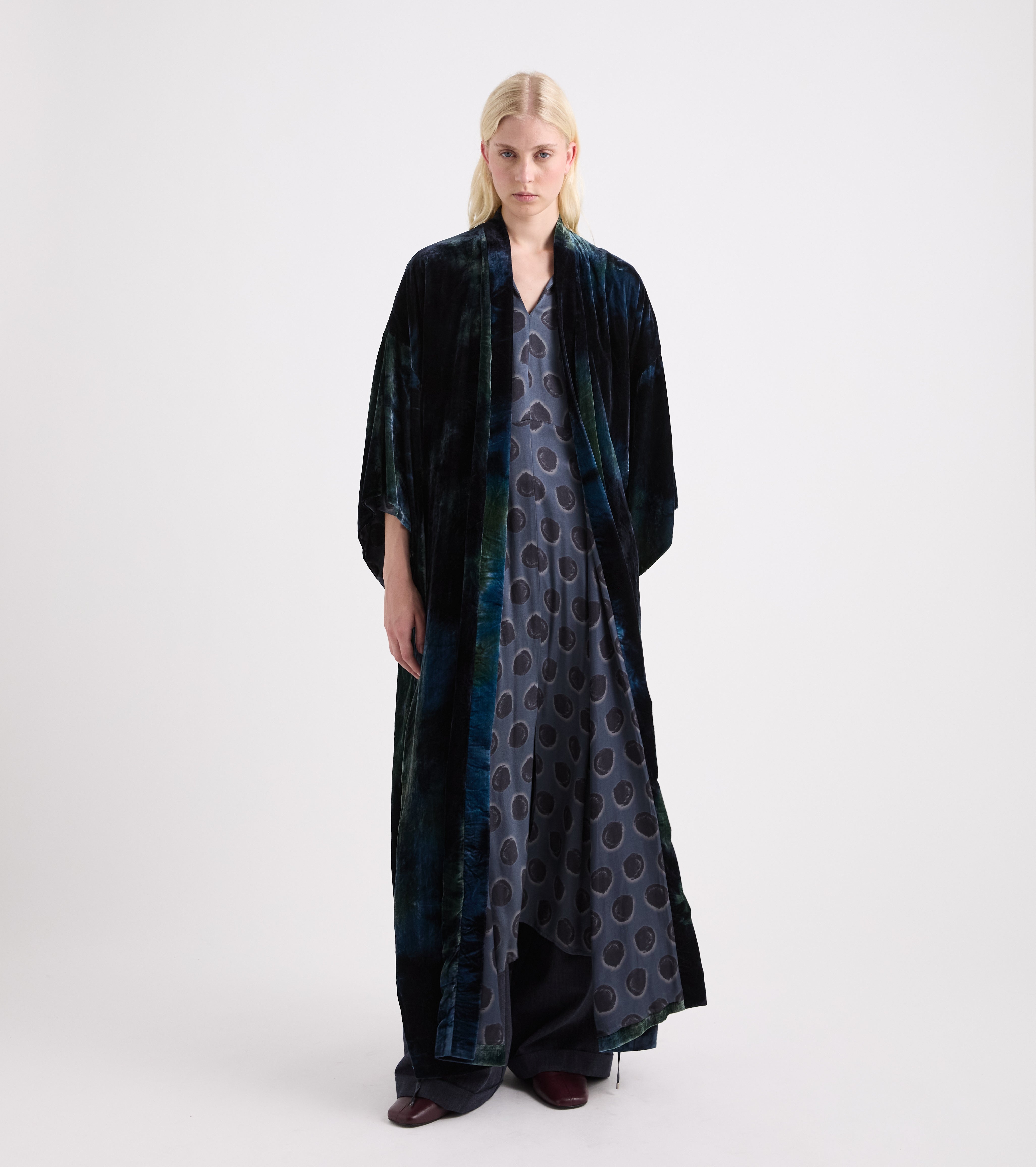 Kimono multicolor con escote en V multicolor