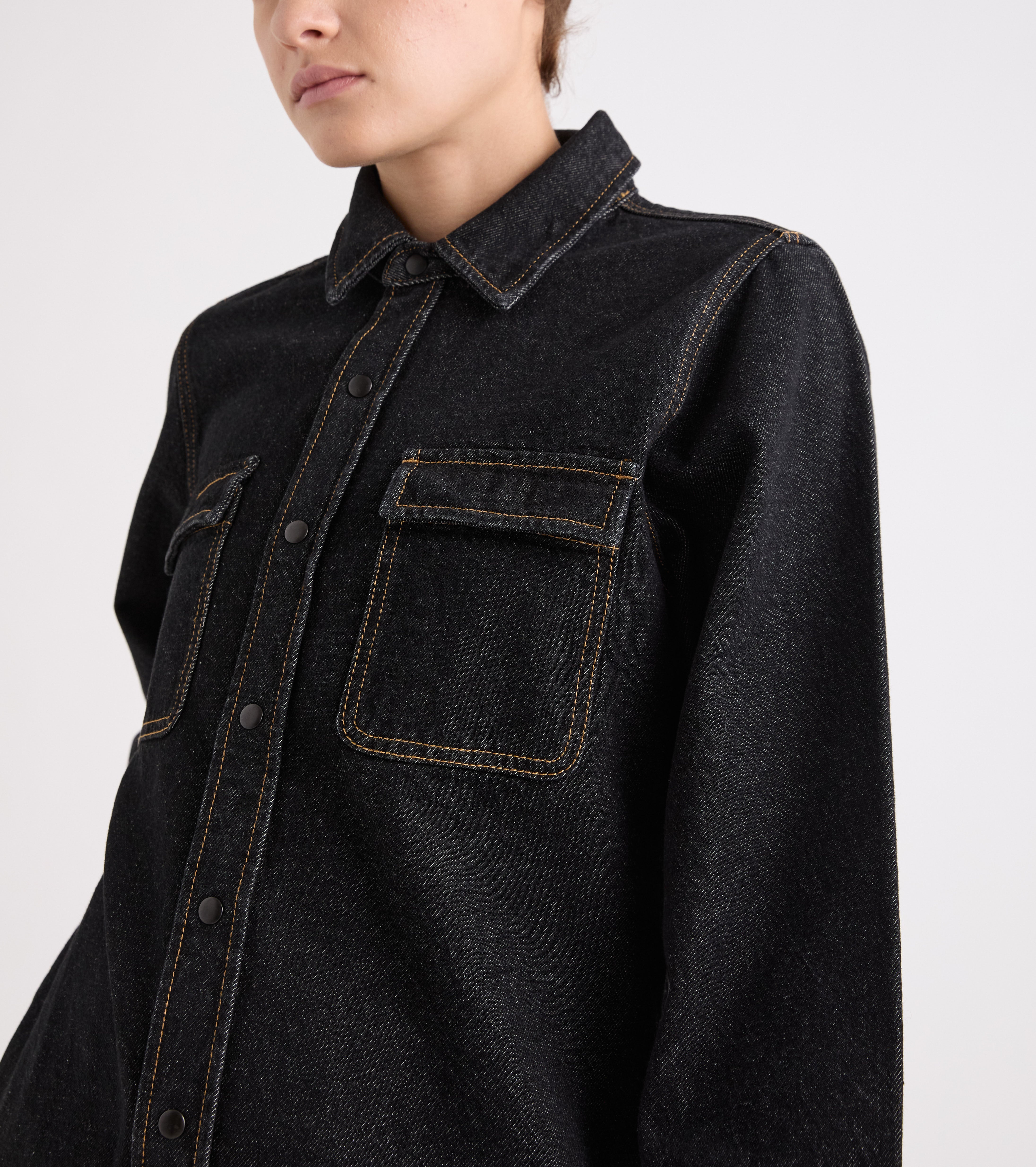 Overshirt-jakke i bomuld med lommer