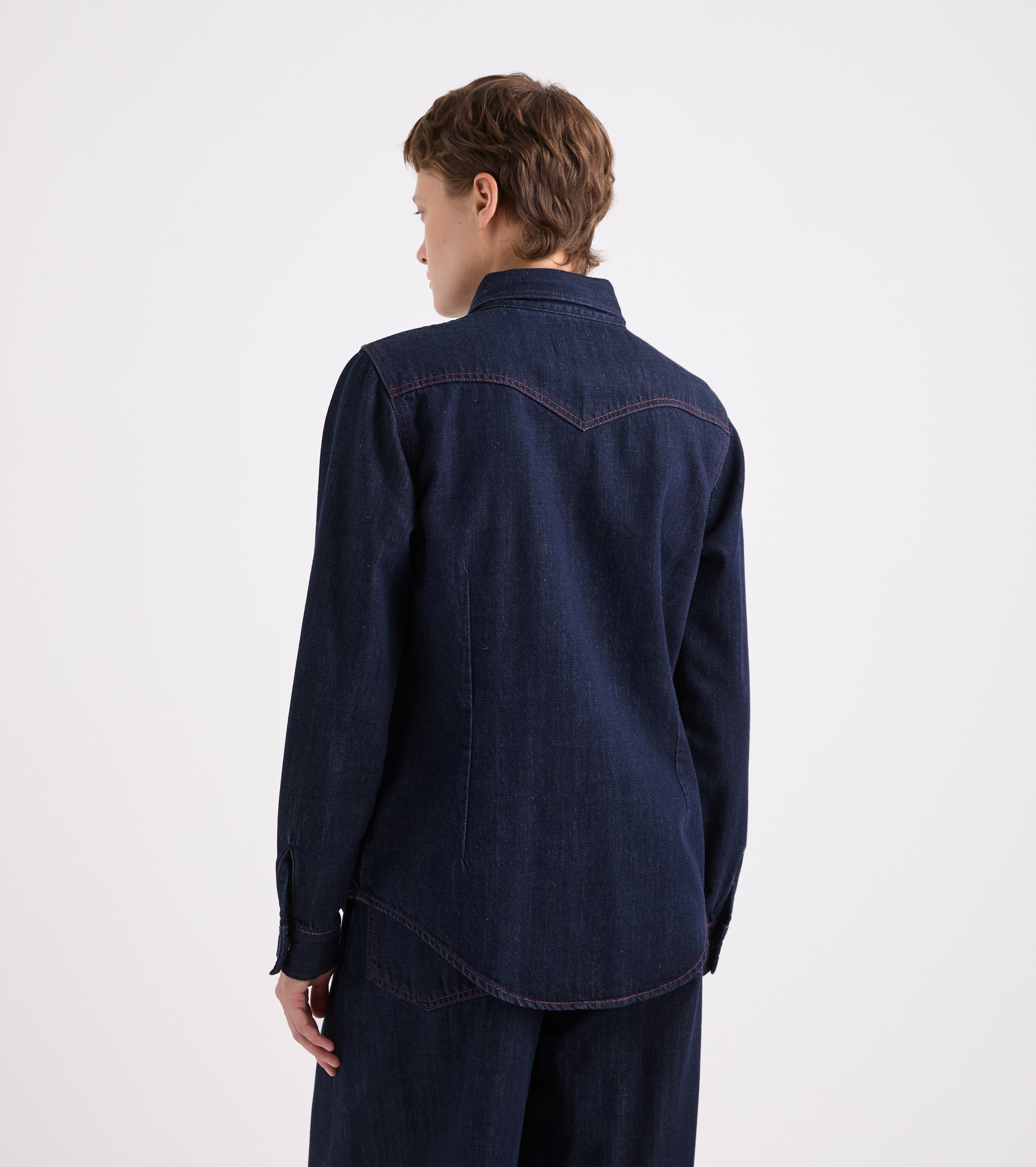 Camicia in denim di cotone nero