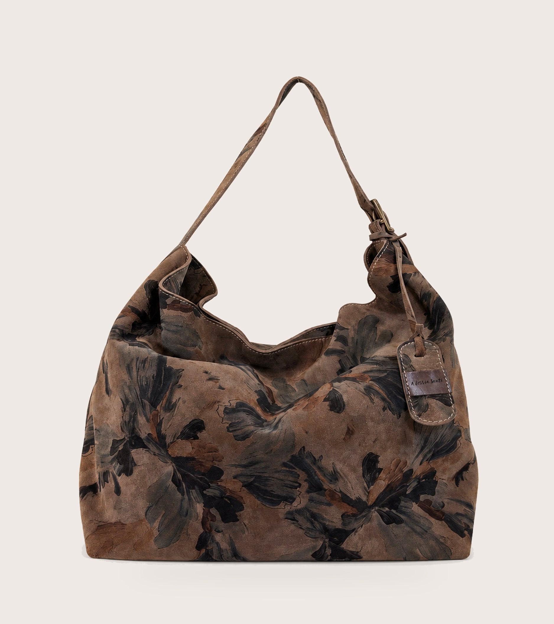Borsa a spalla con stampa floreale stampa multicolor