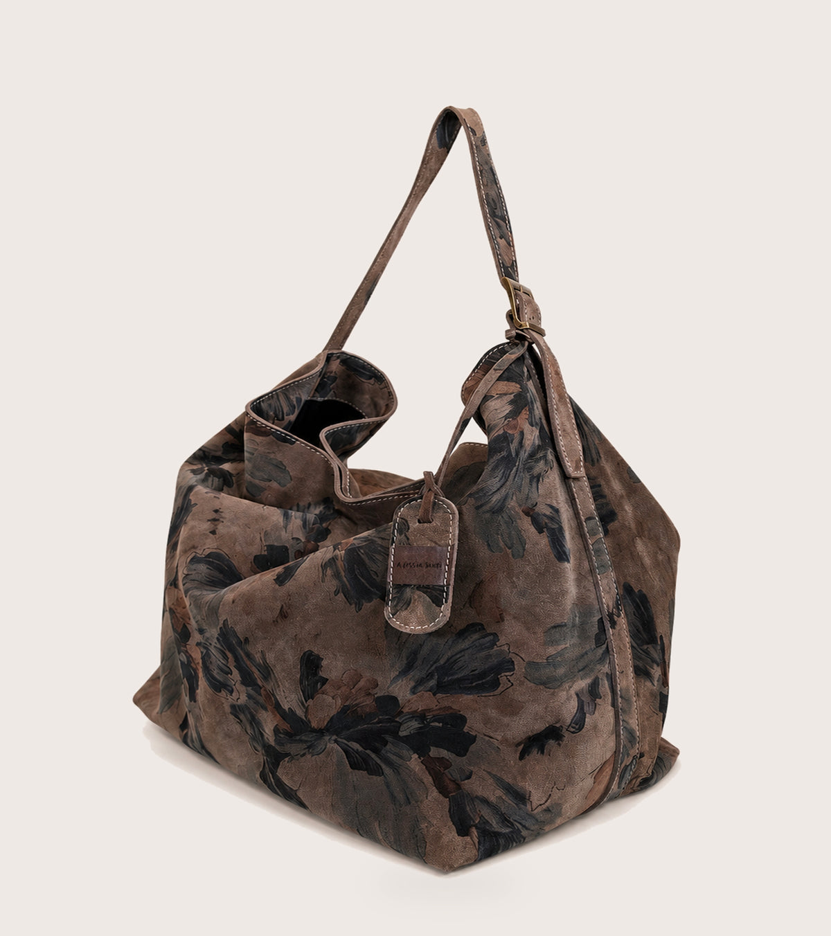 Borsa a spalla con stampa floreale stampa multicolor