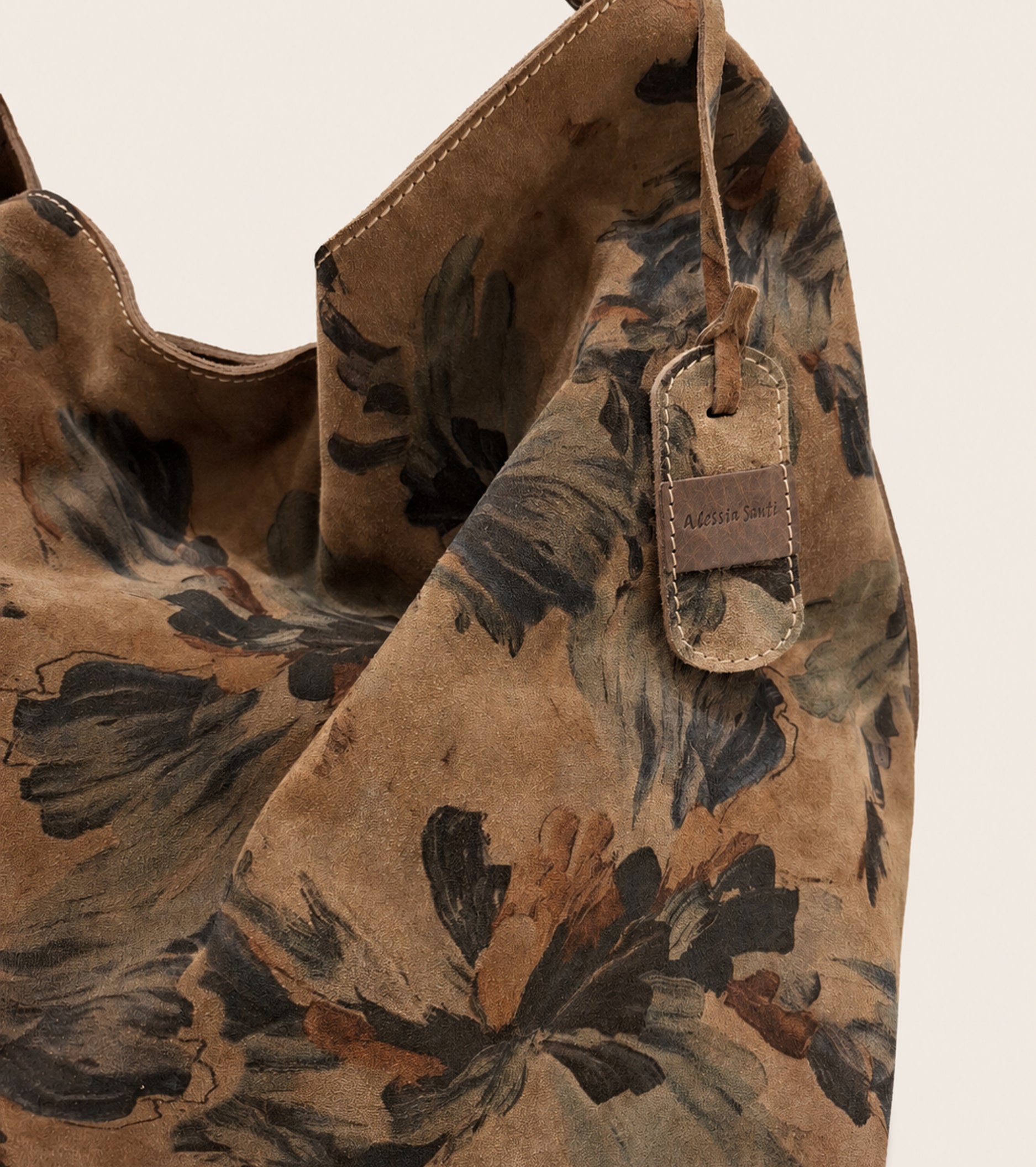 Borsa a spalla con stampa floreale stampa multicolor