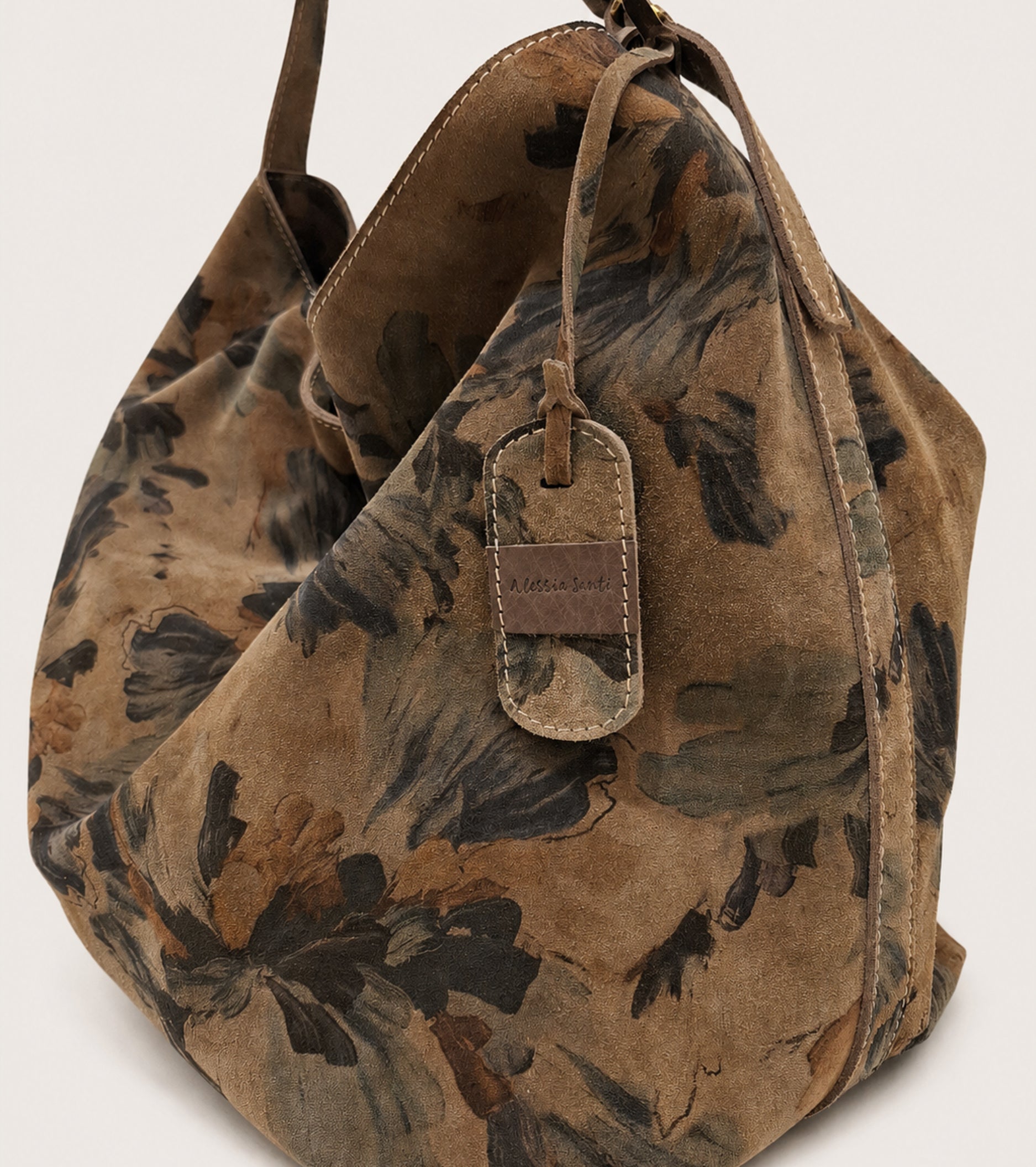 Borsa a spalla con stampa floreale stampa multicolor