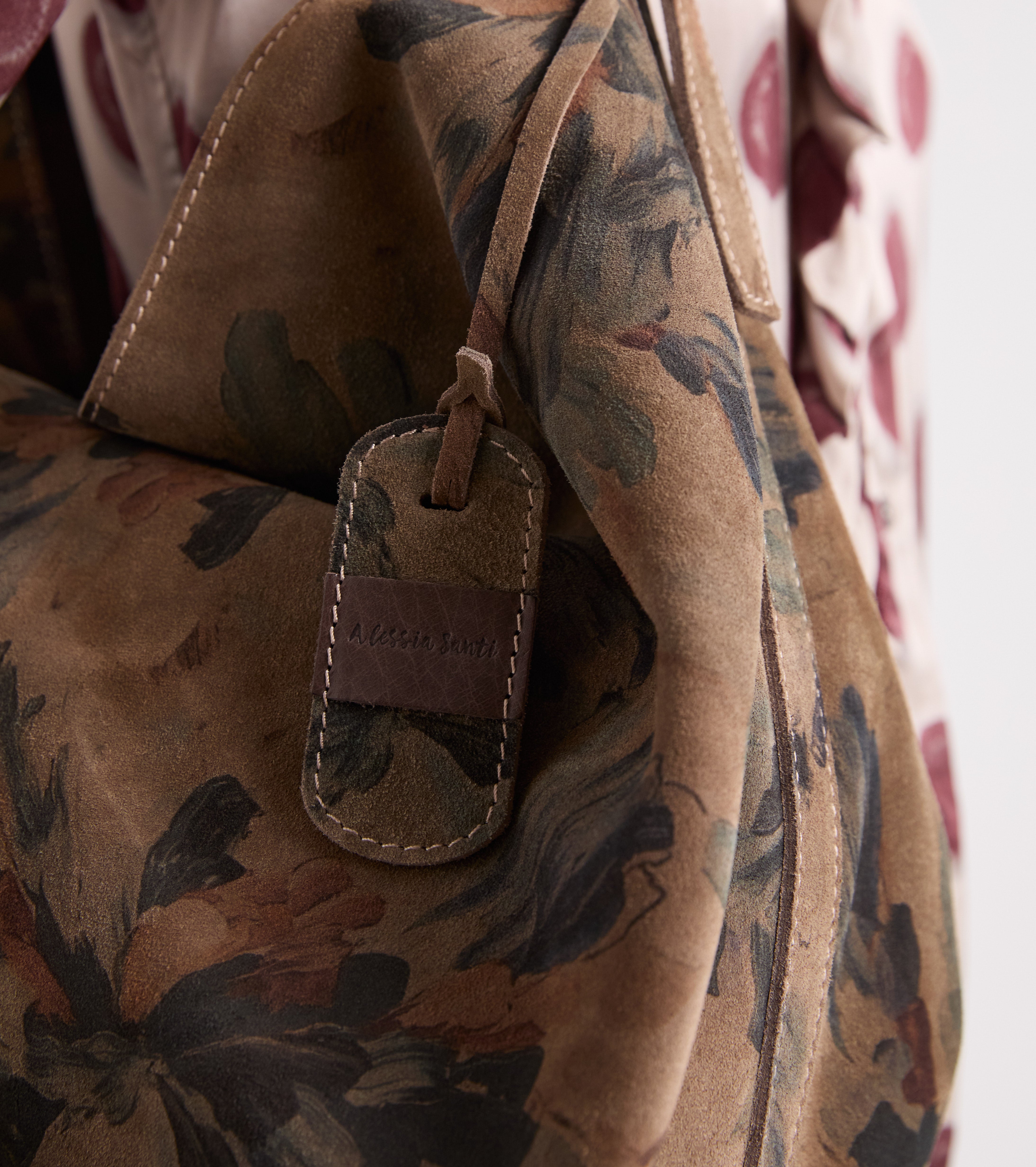 Borsa a spalla con stampa floreale stampa multicolor