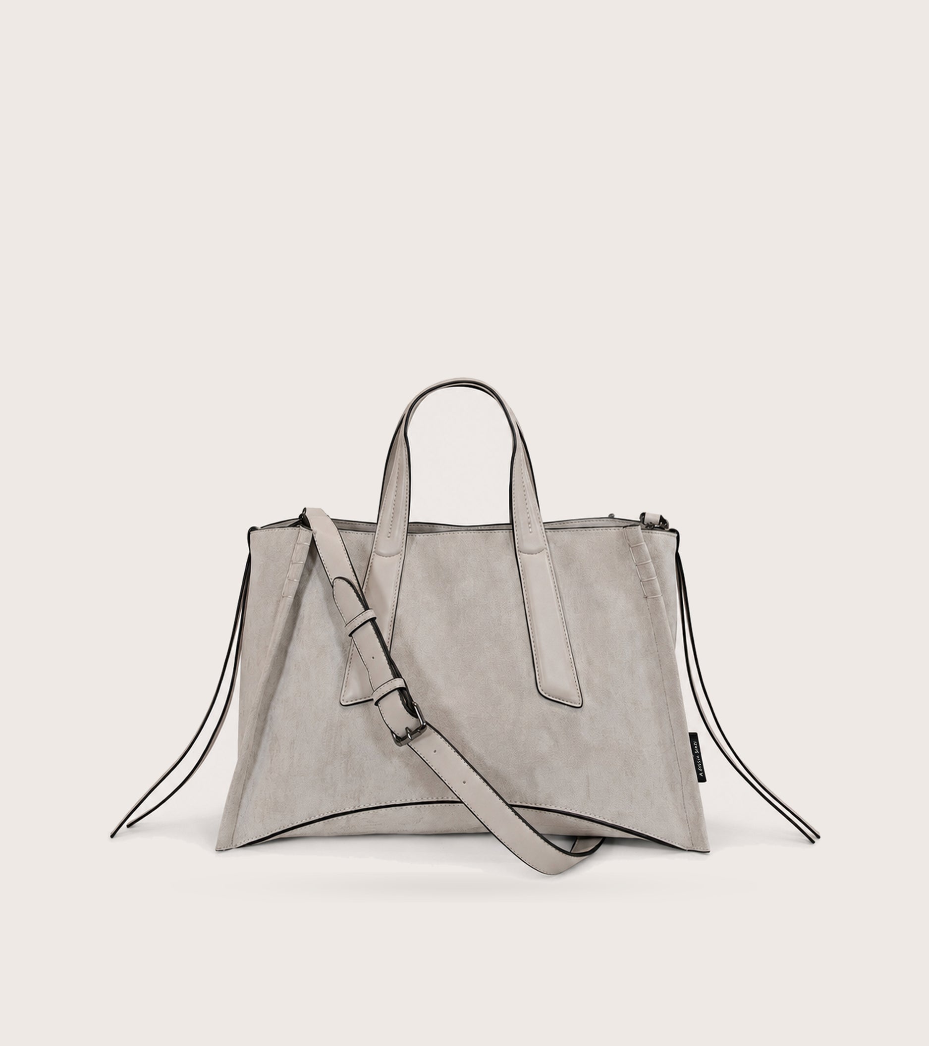 Borsa shopping in ecopelle scamosciata sale