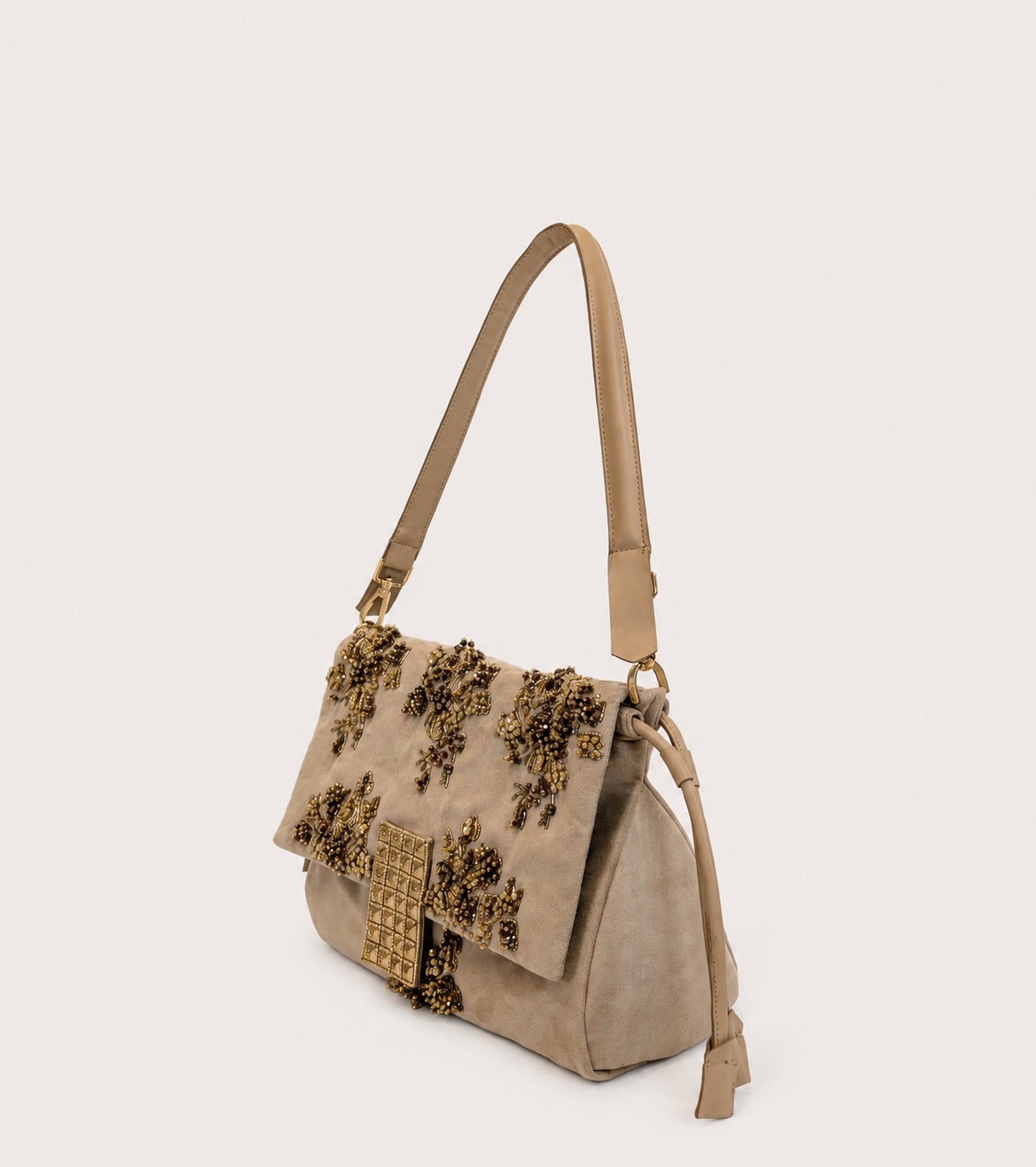 Borsa a spalla in suede corda