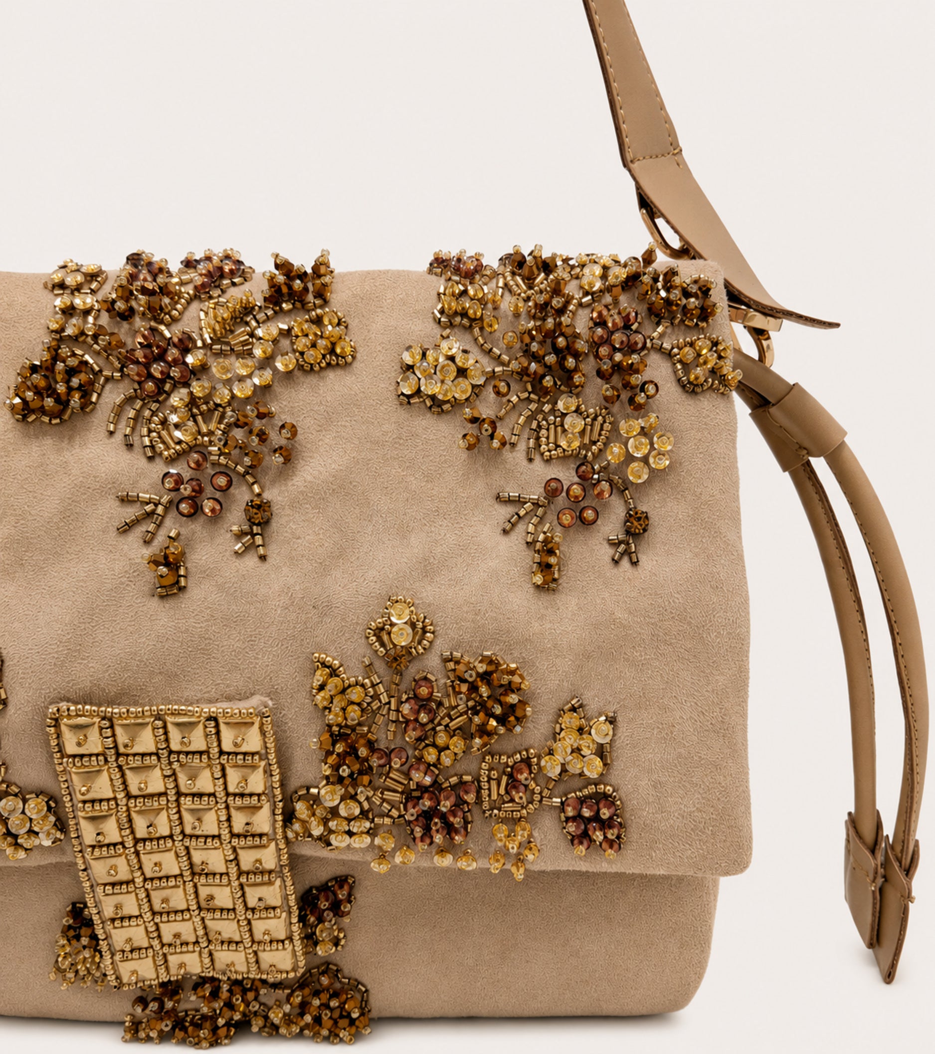 Borsa a spalla in suede corda