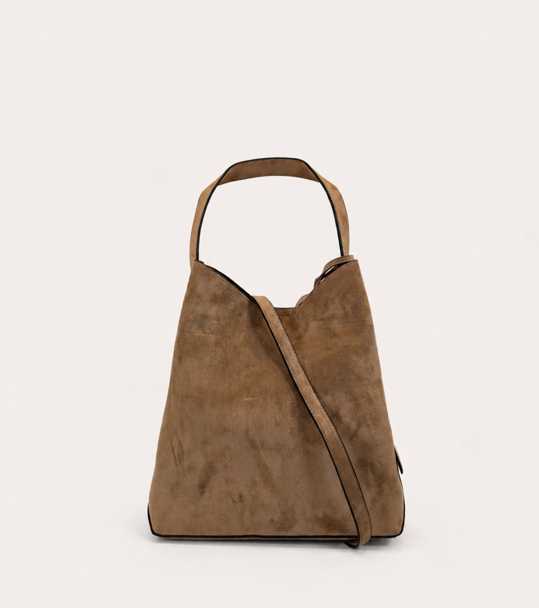 Borsa a secchiello con charm AS ermellino