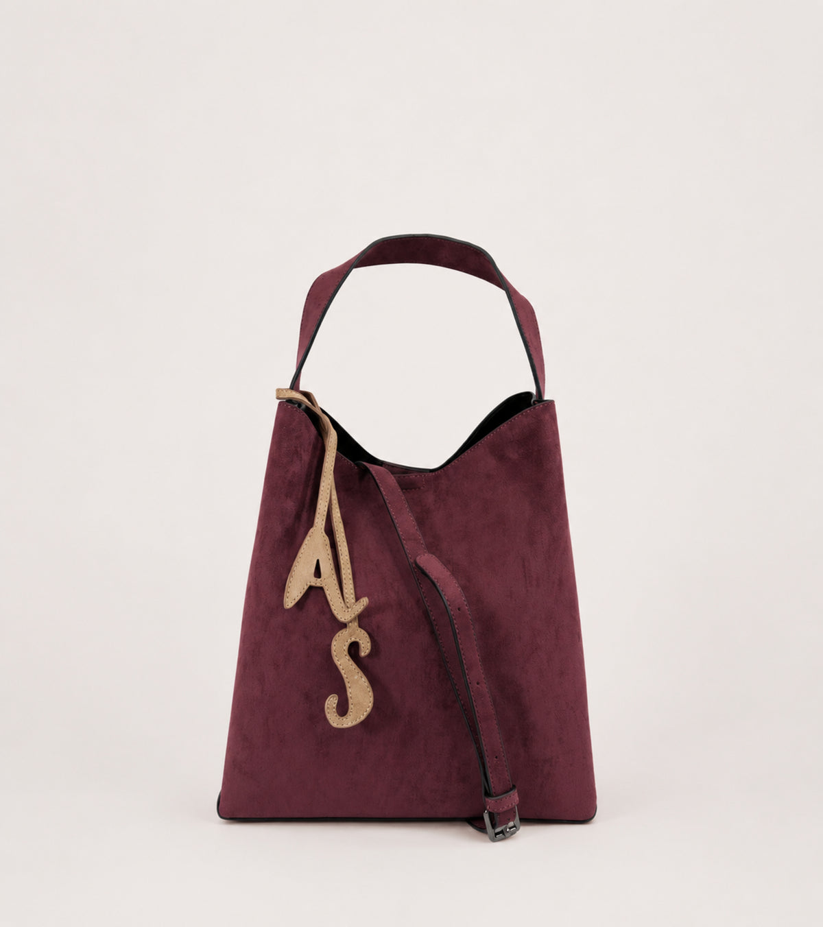 Borsa a secchiello con charm AS mosto