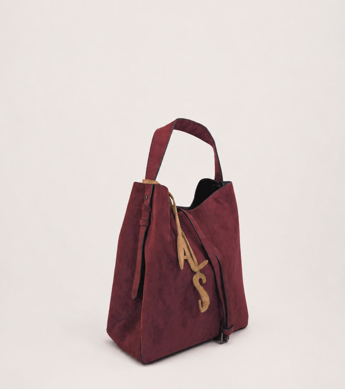 Borsa a secchiello con charm AS mosto