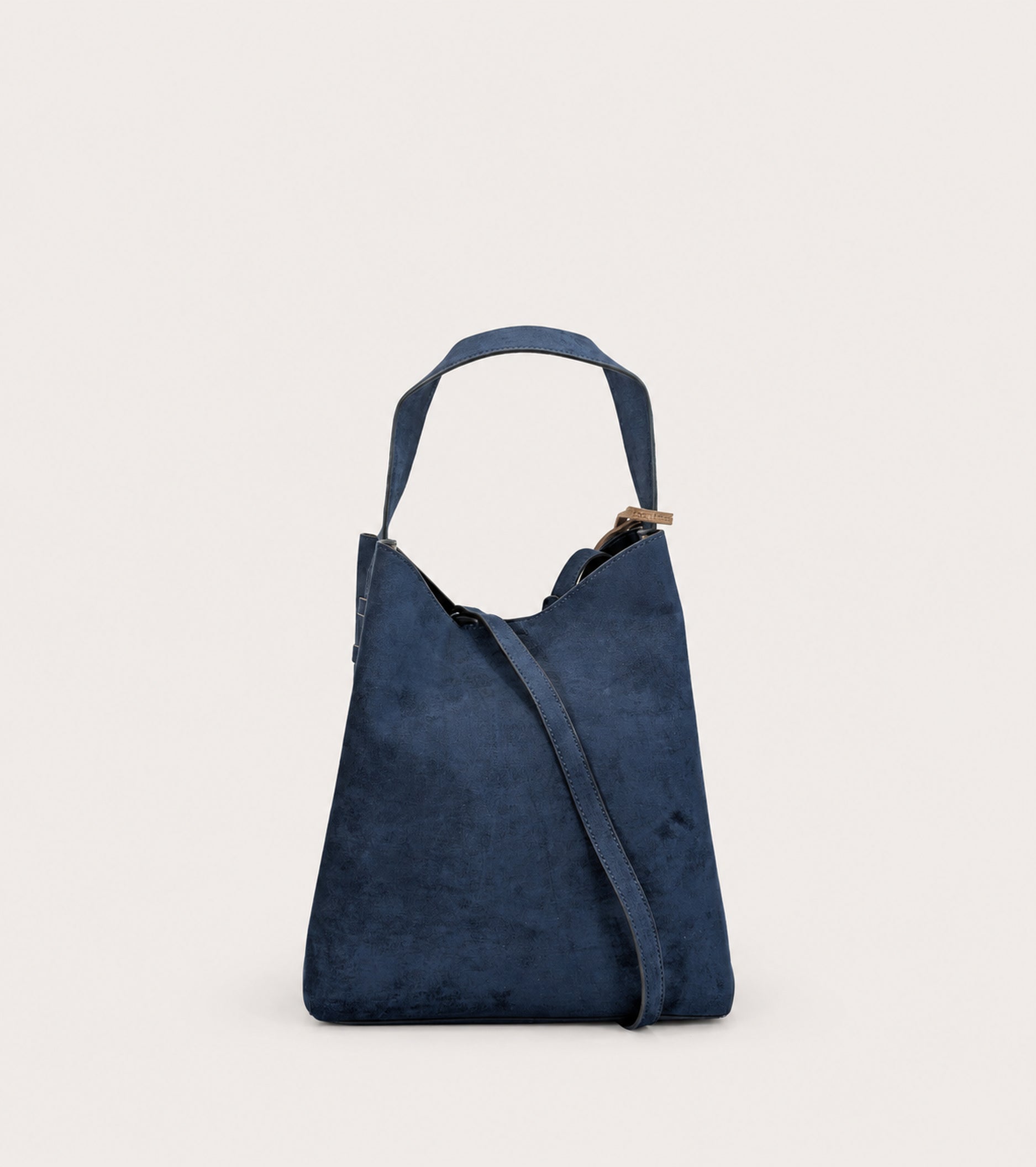 Borsa a secchiello con charm AS mezzanotte