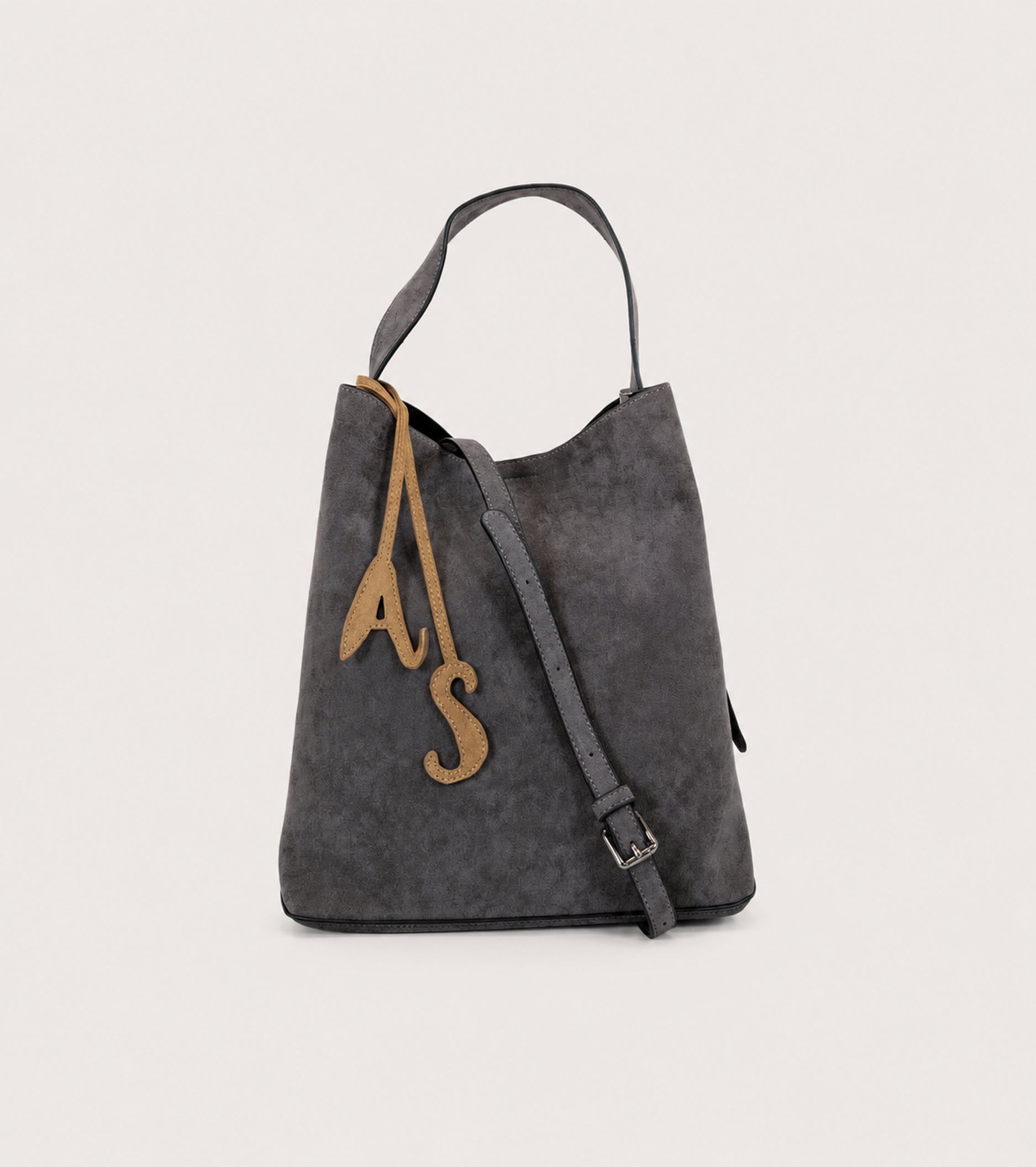 Borsa a secchiello con charm AS lavagna