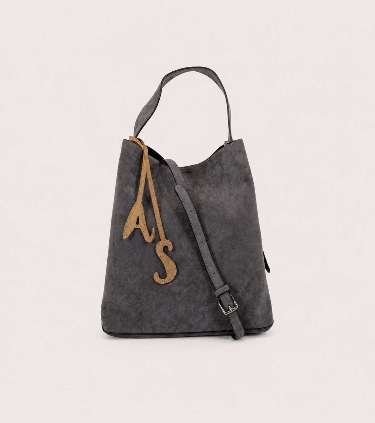 Borsa a secchiello con charm AS lavagna