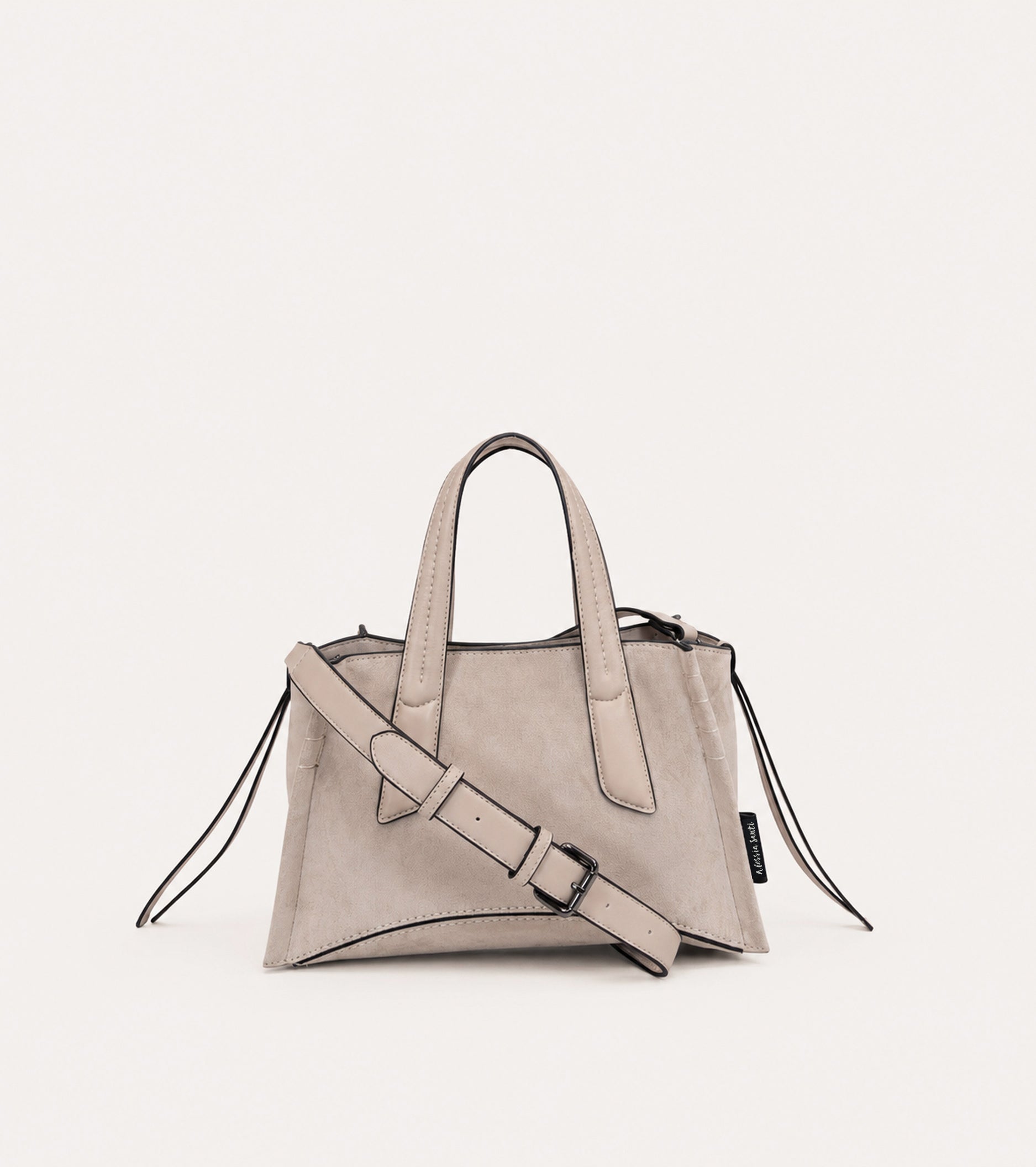 Borsa a mano in ecopelle scamosciata sale