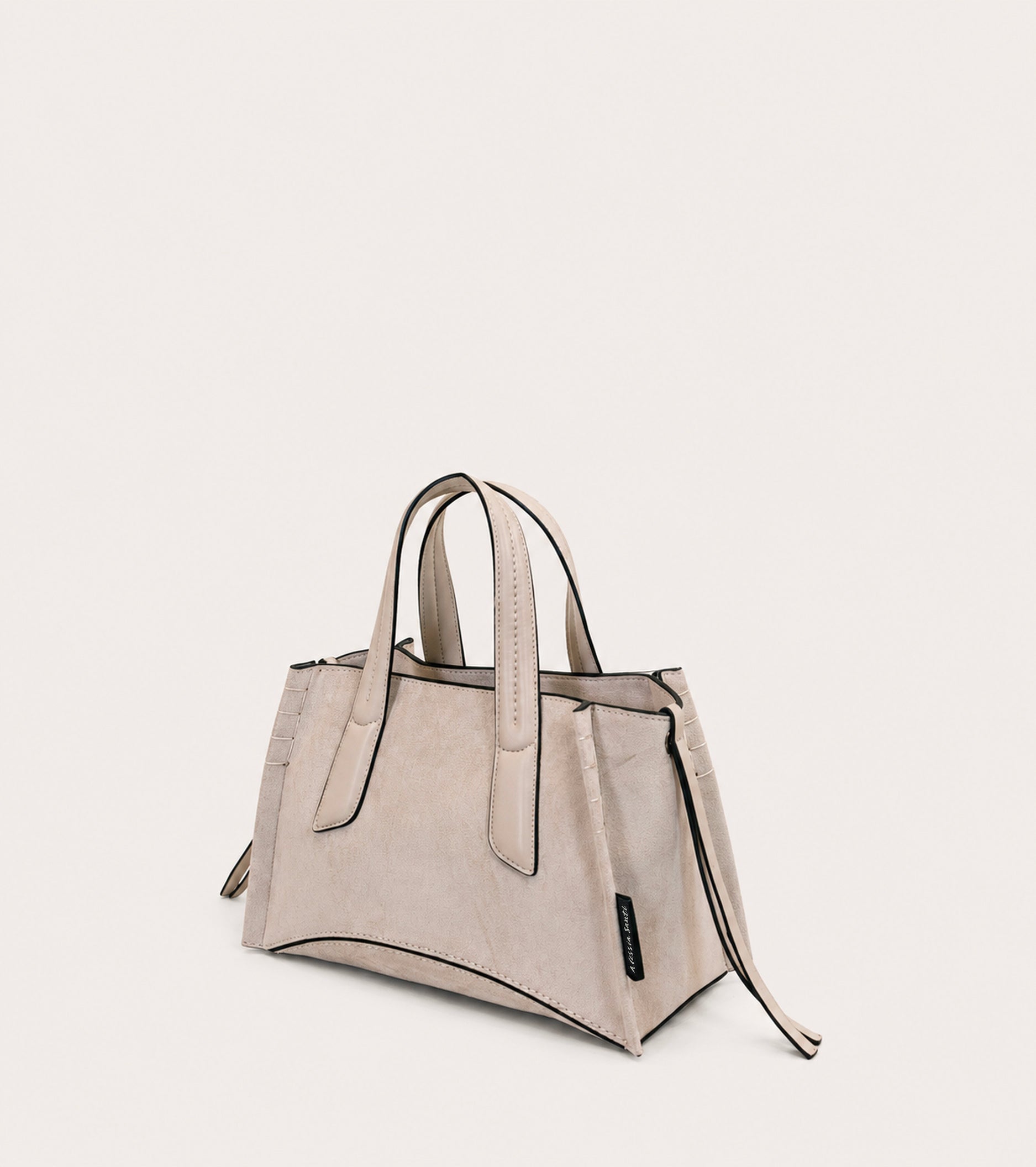 Borsa a mano in ecopelle scamosciata sale