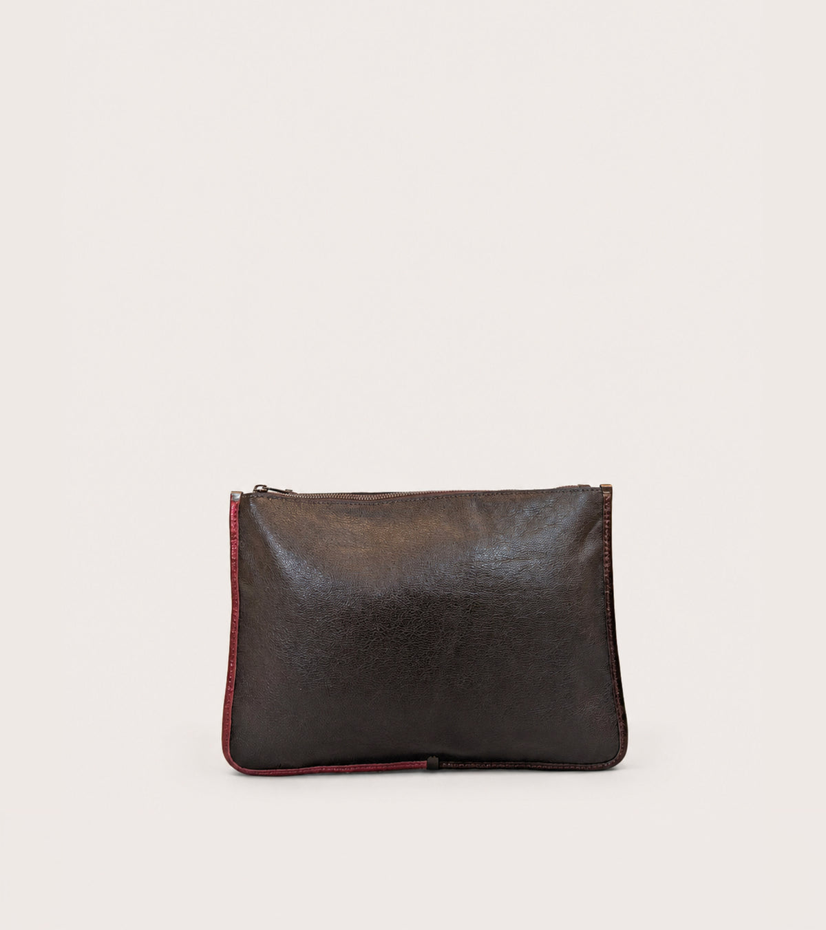 Pochette con zip ebano