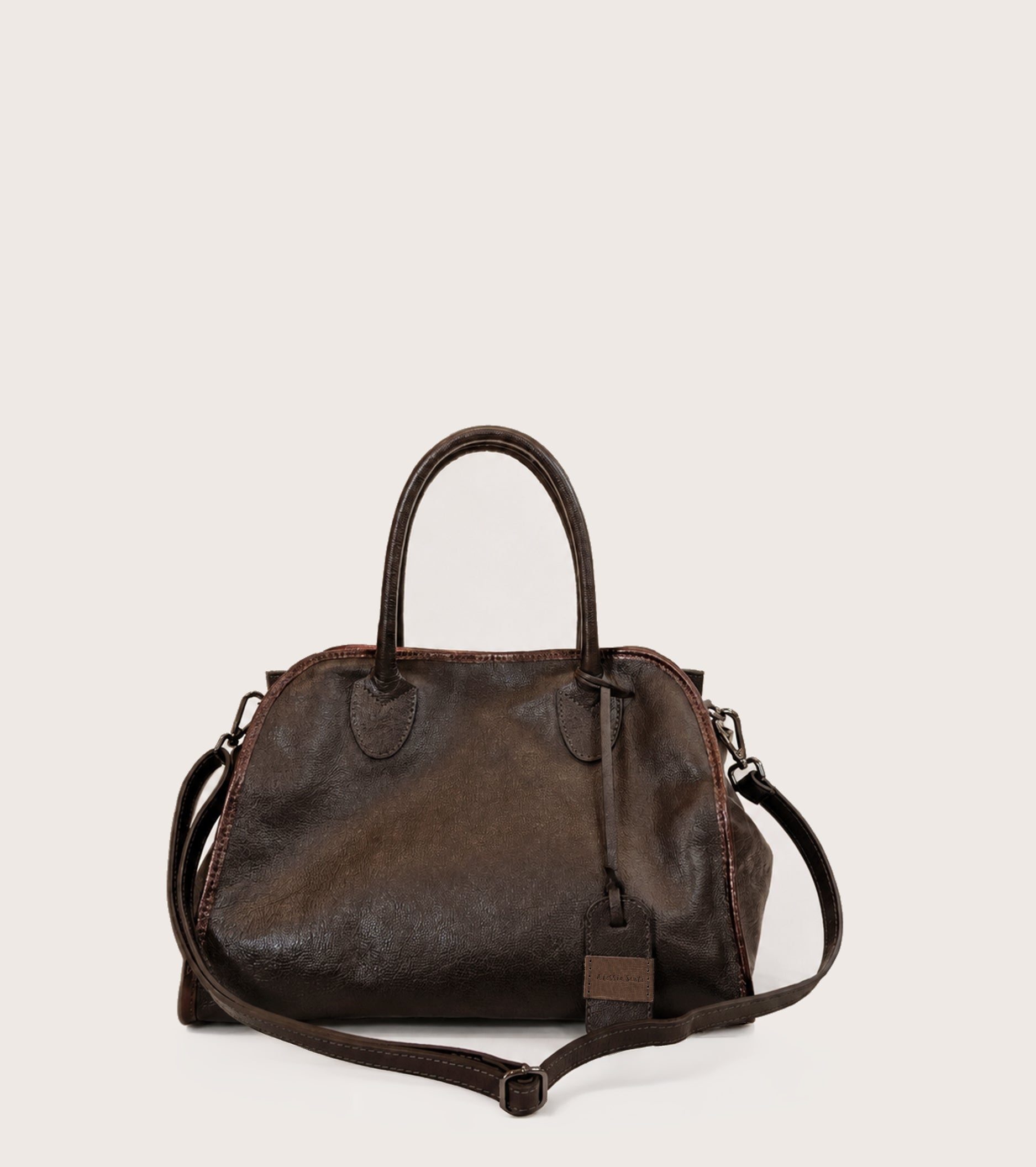 Borsa a mano con tracolla ebano