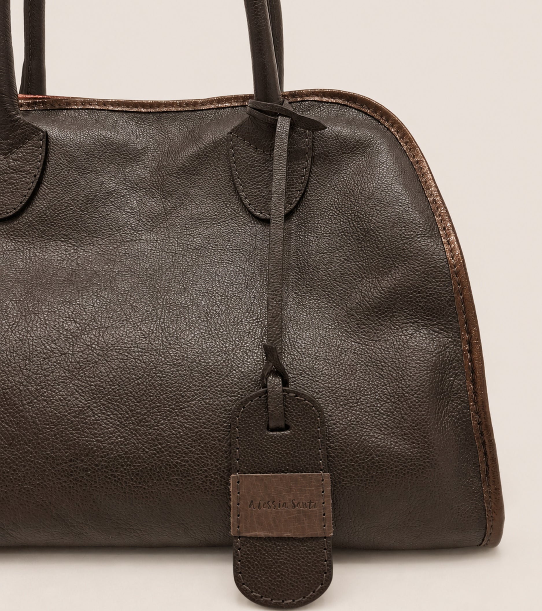 Borsa a mano con tracolla ebano