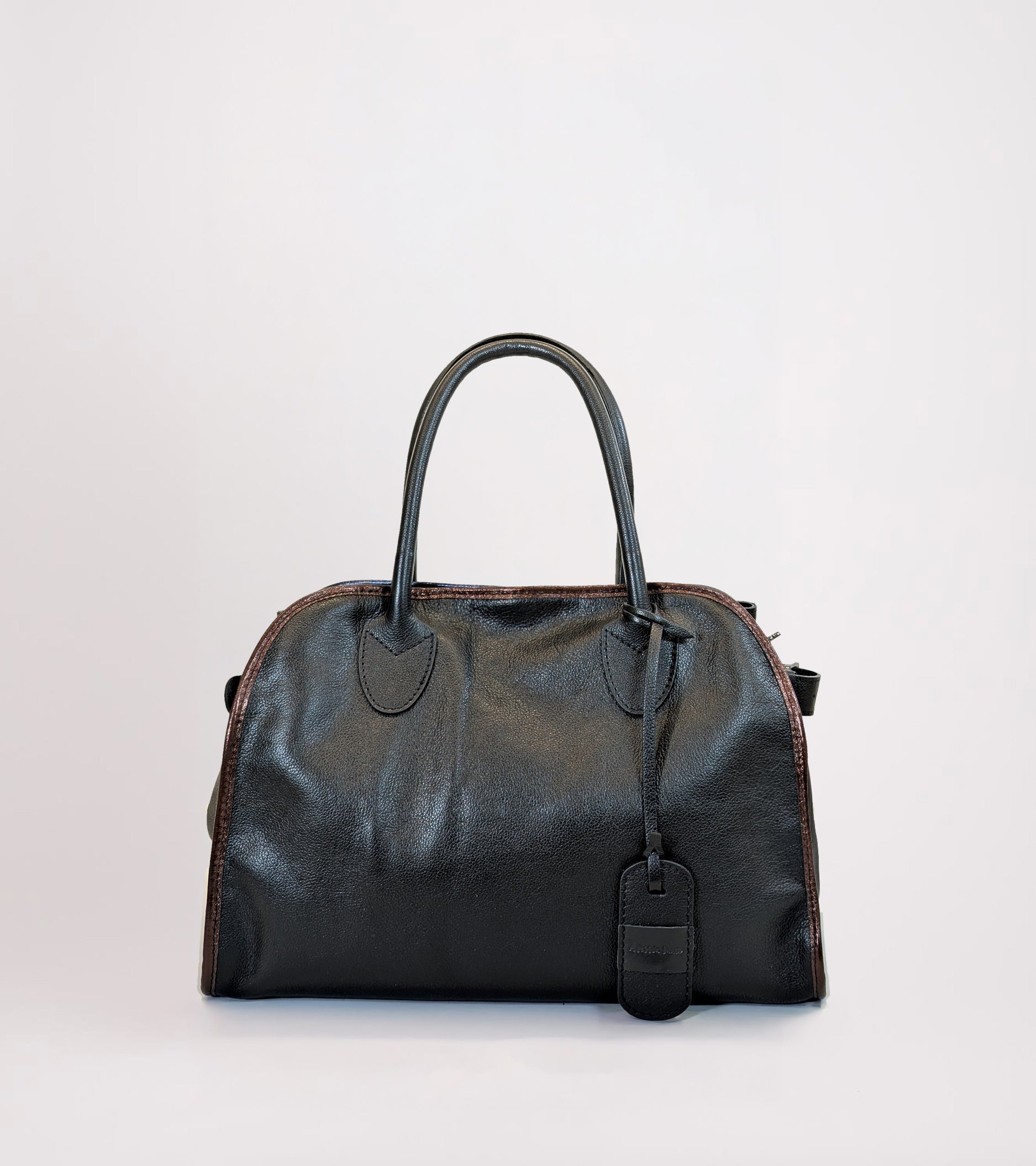 Borsa a mano con tracolla nero diamante