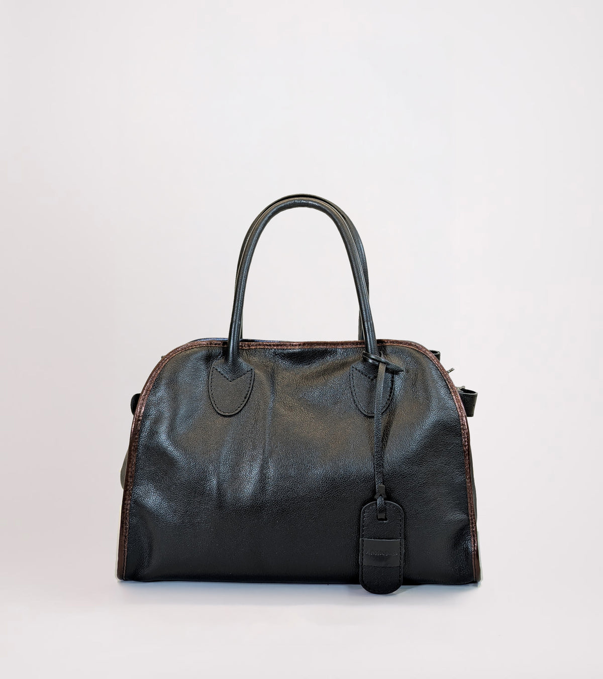 Borsa a mano con tracolla nero diamante