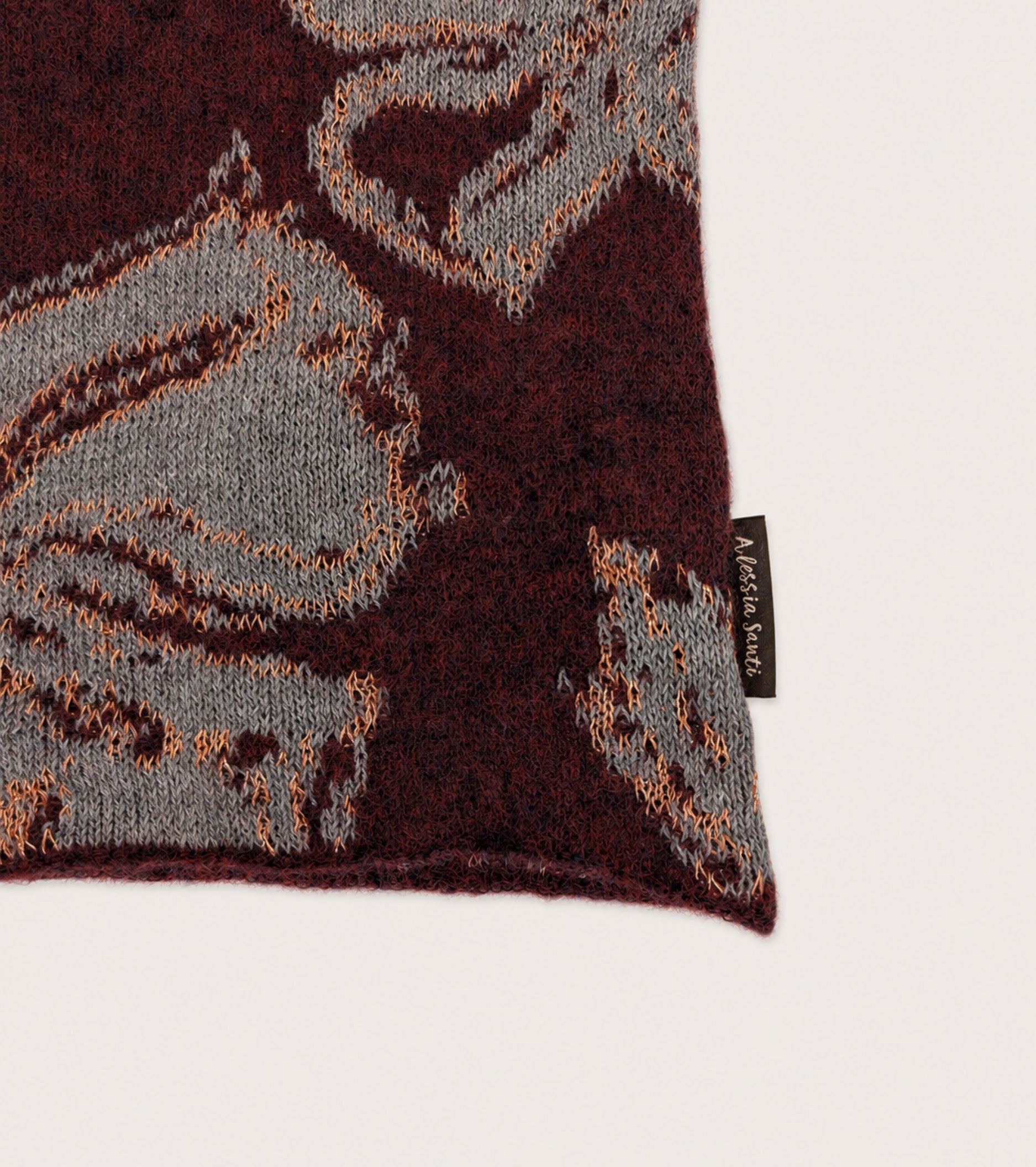 Halsvarmer i bomuldsblanding i farven bordeauxgrå