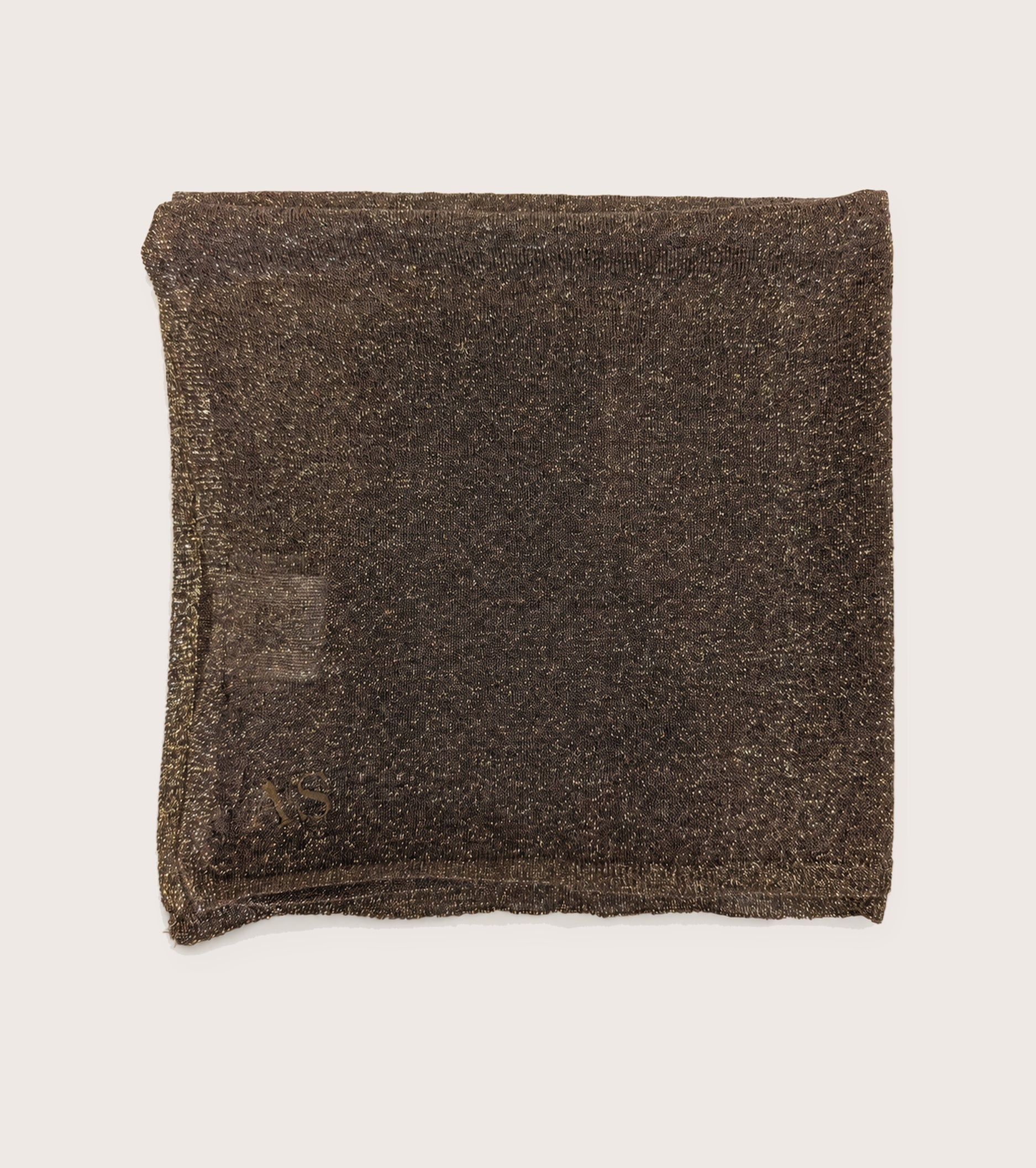 Pañuelo de hilo de lurex color ébano