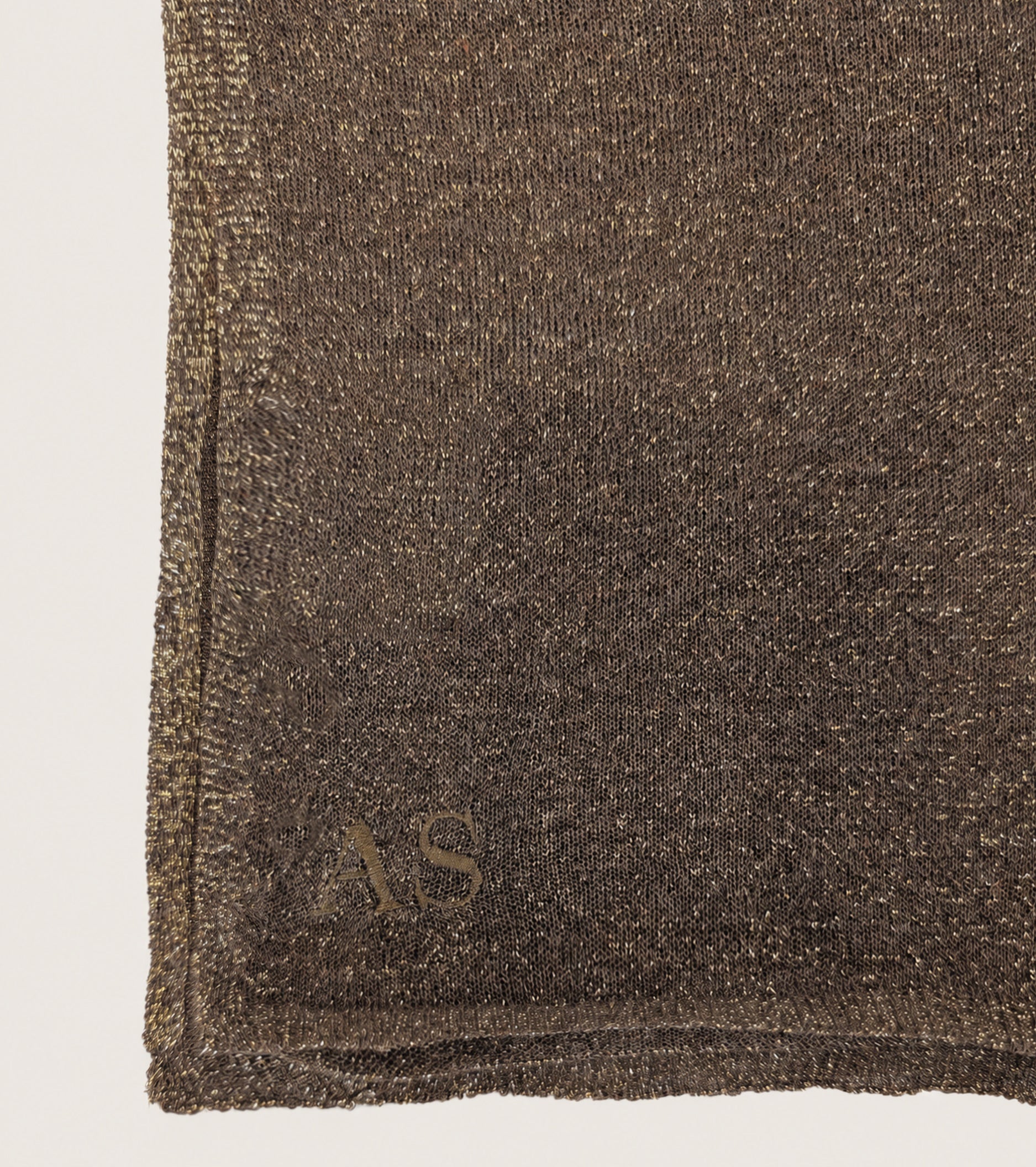 Pañuelo de hilo de lurex color ébano