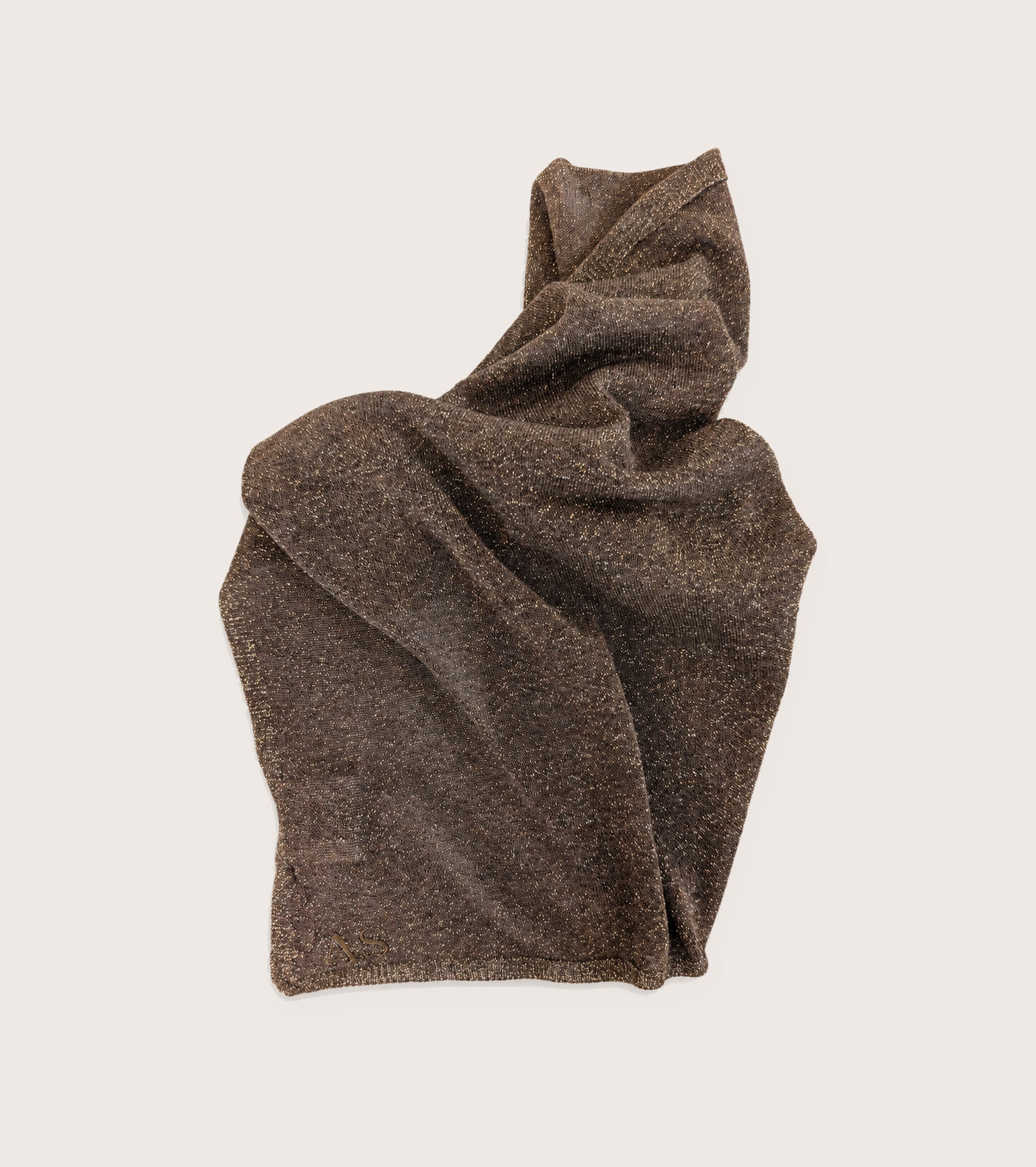 Pañuelo de hilo de lurex color ébano